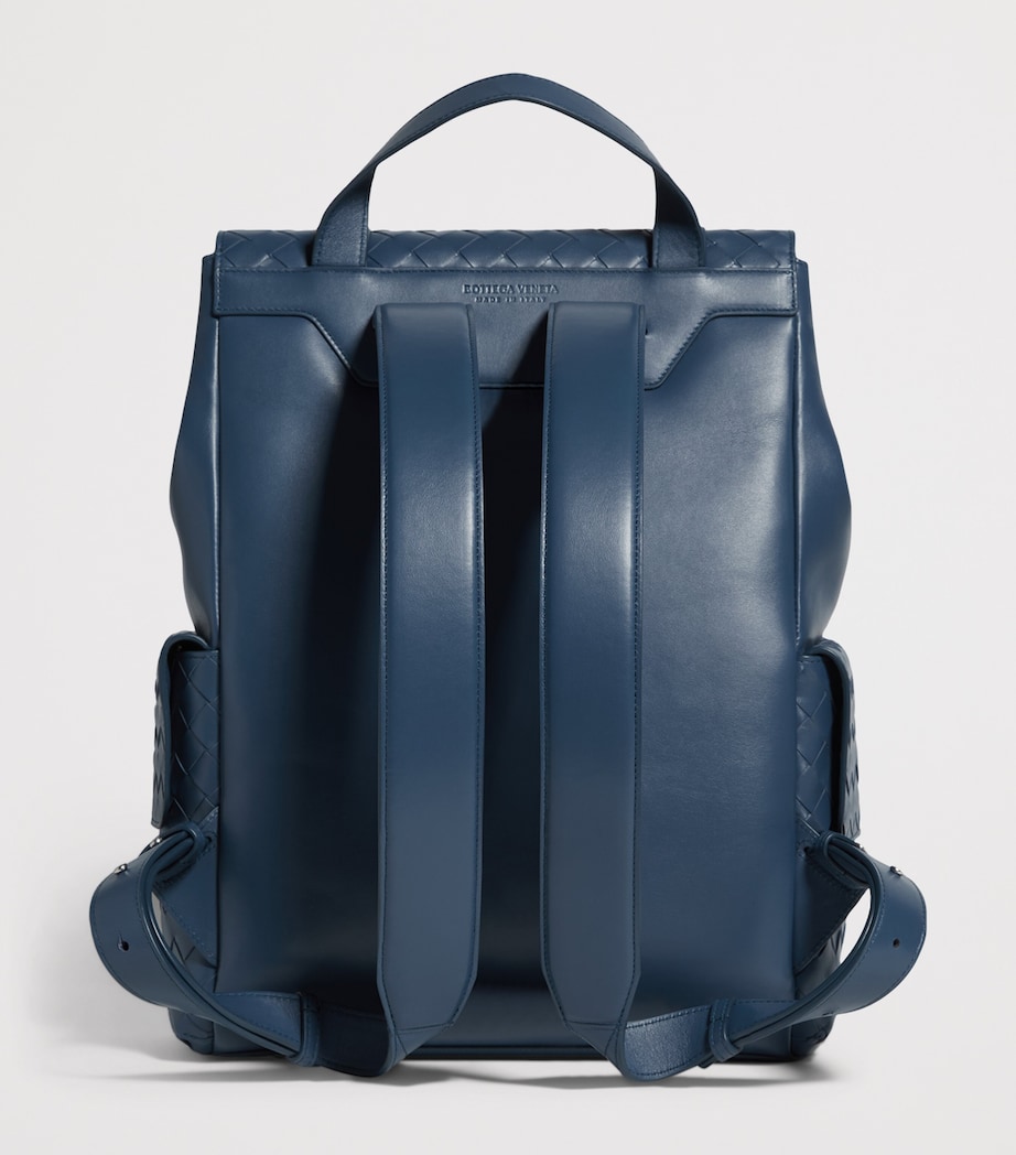 Bottega Veneta Leather Intrecciato Back-To-School Backpack Image 4