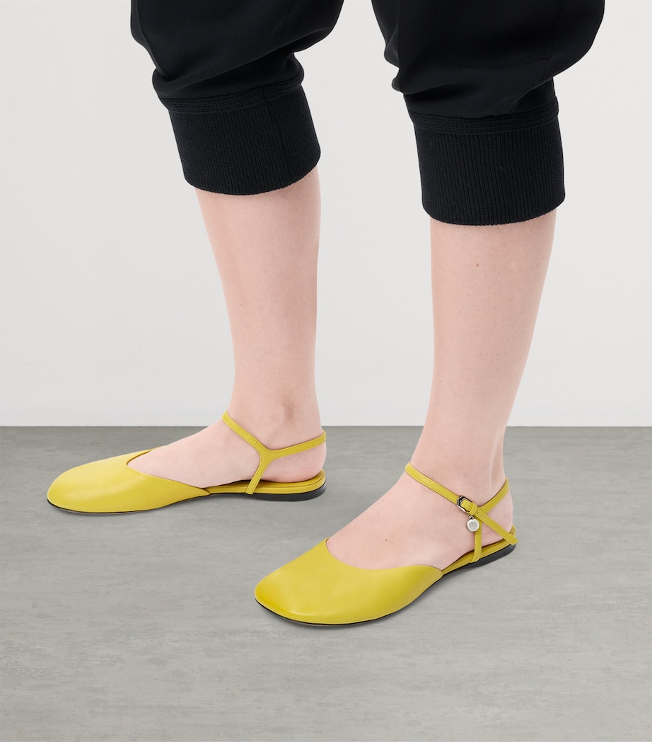 Leather Ankle-Strap Toy Ballet Flats DANDELION Image 2