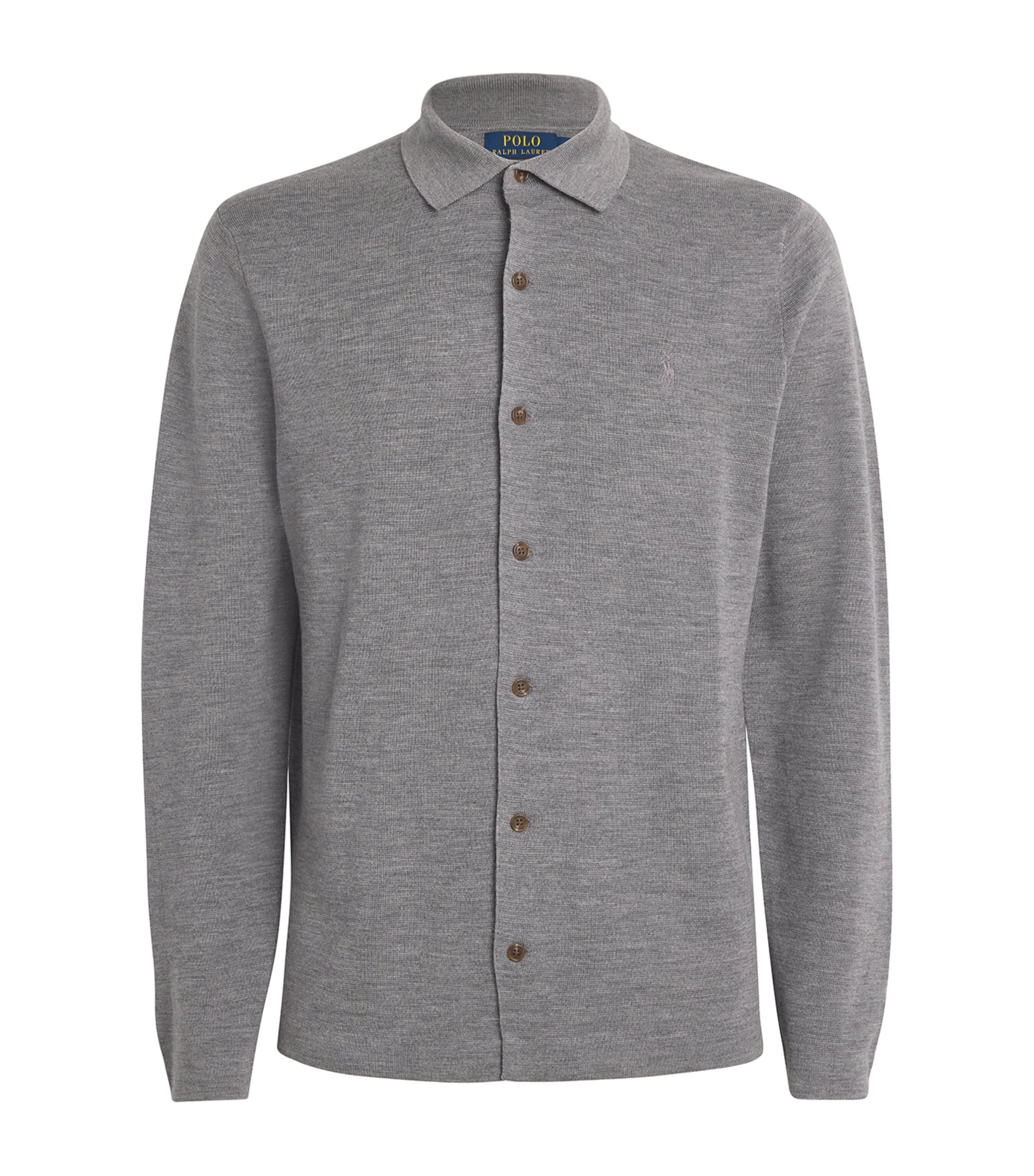 Polo Ralph Lauren Wool Polo Pony Cardigan In Grey