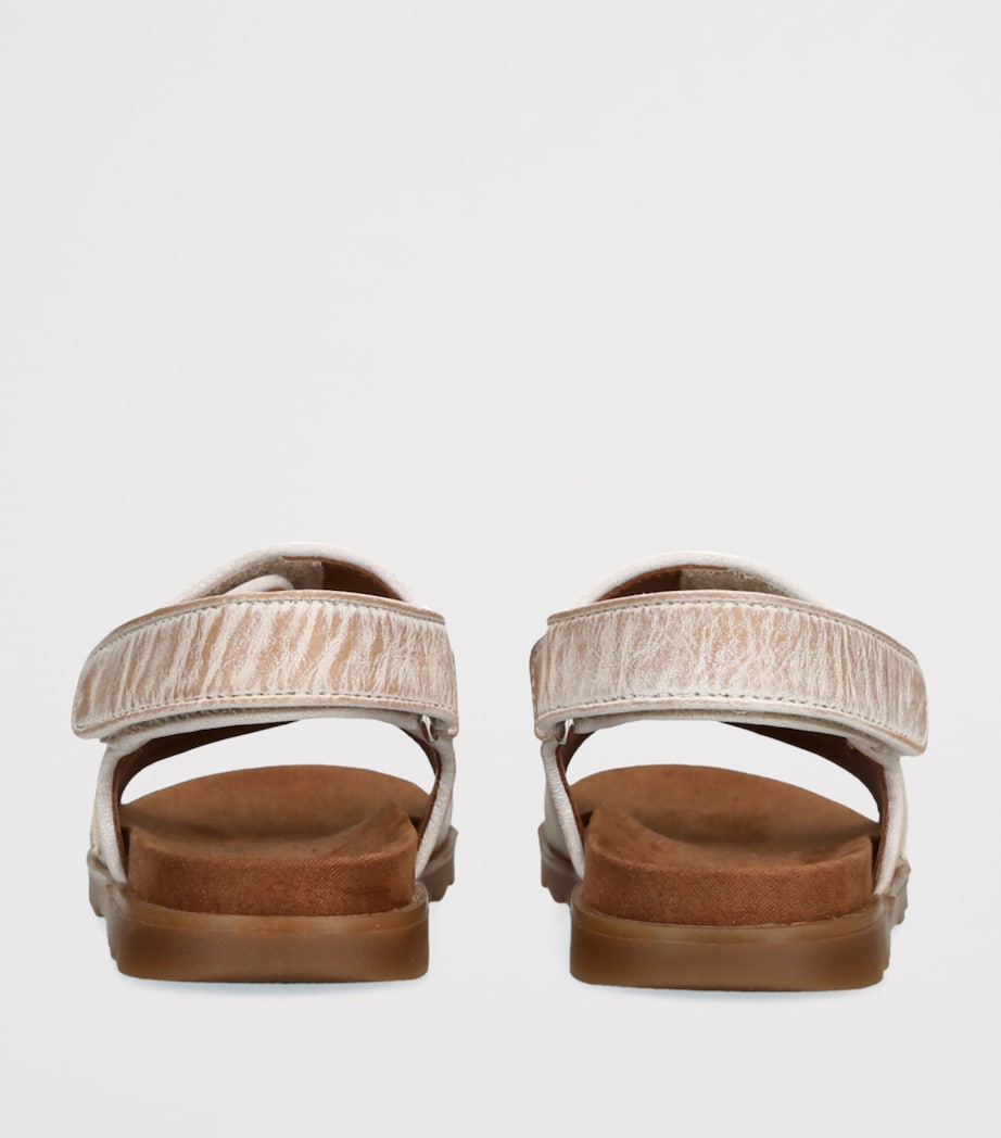 Golden Goose Leather Noa Sporty Sandals Beige Image 2