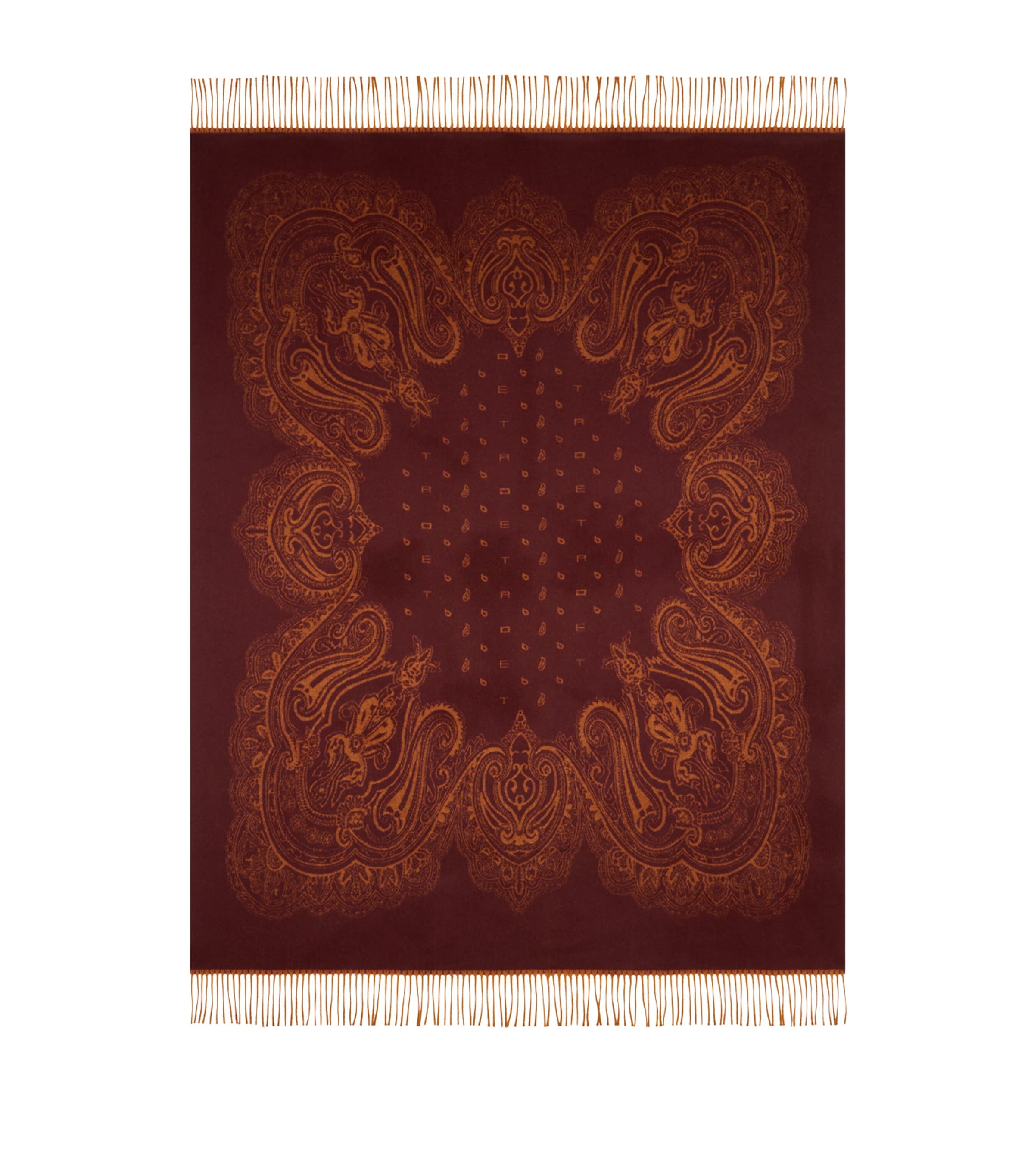 Etro Wool Yotei Throw In Red