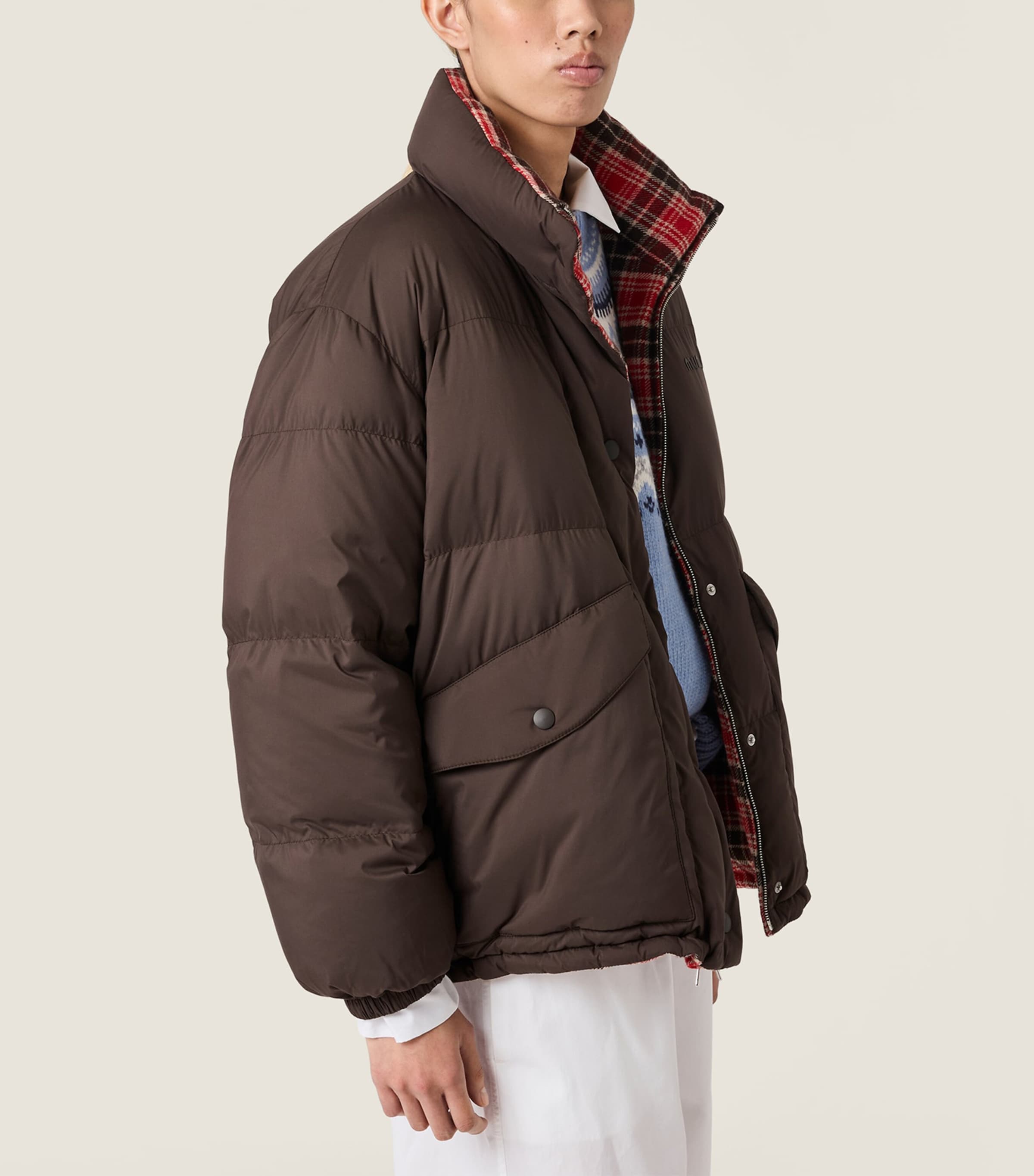 Down Technical Pongé Reversible Jacket F0789 Image 5