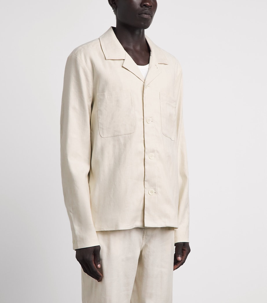 PAIGE Mens Herringbone Latigo Shirt Fossil Hrrngbn Image 4