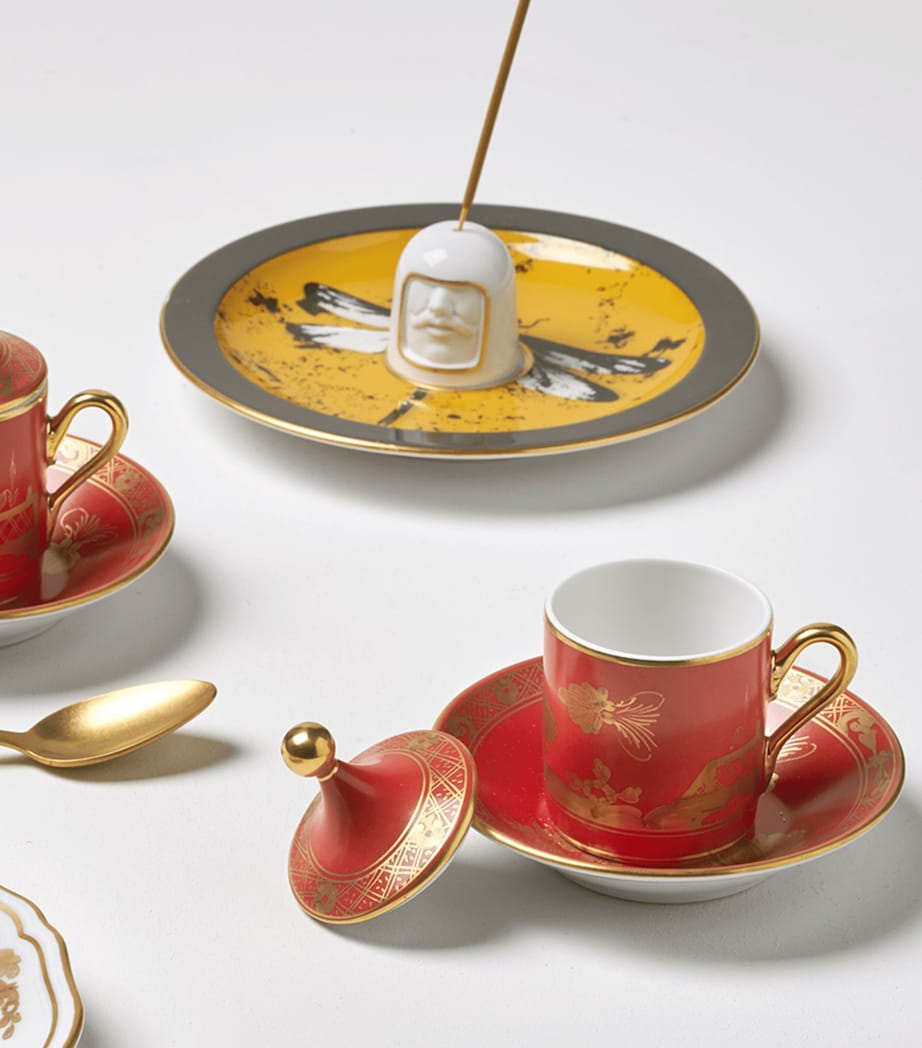 Oriente Italiano Rubrum Coffee Cup and Saucer G00132900 Image 3