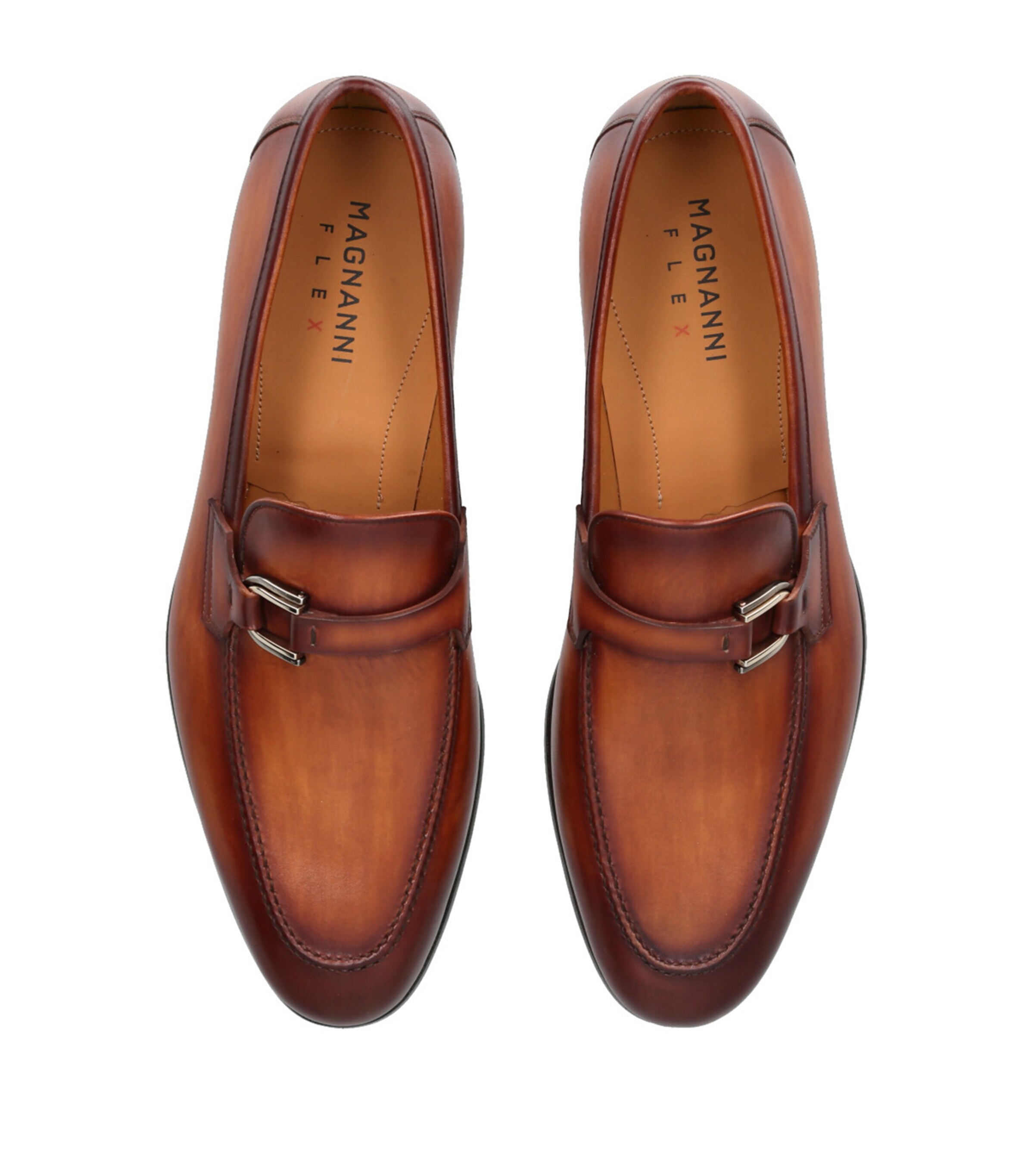 Magnanni Leather Loafers Tan Image 4
