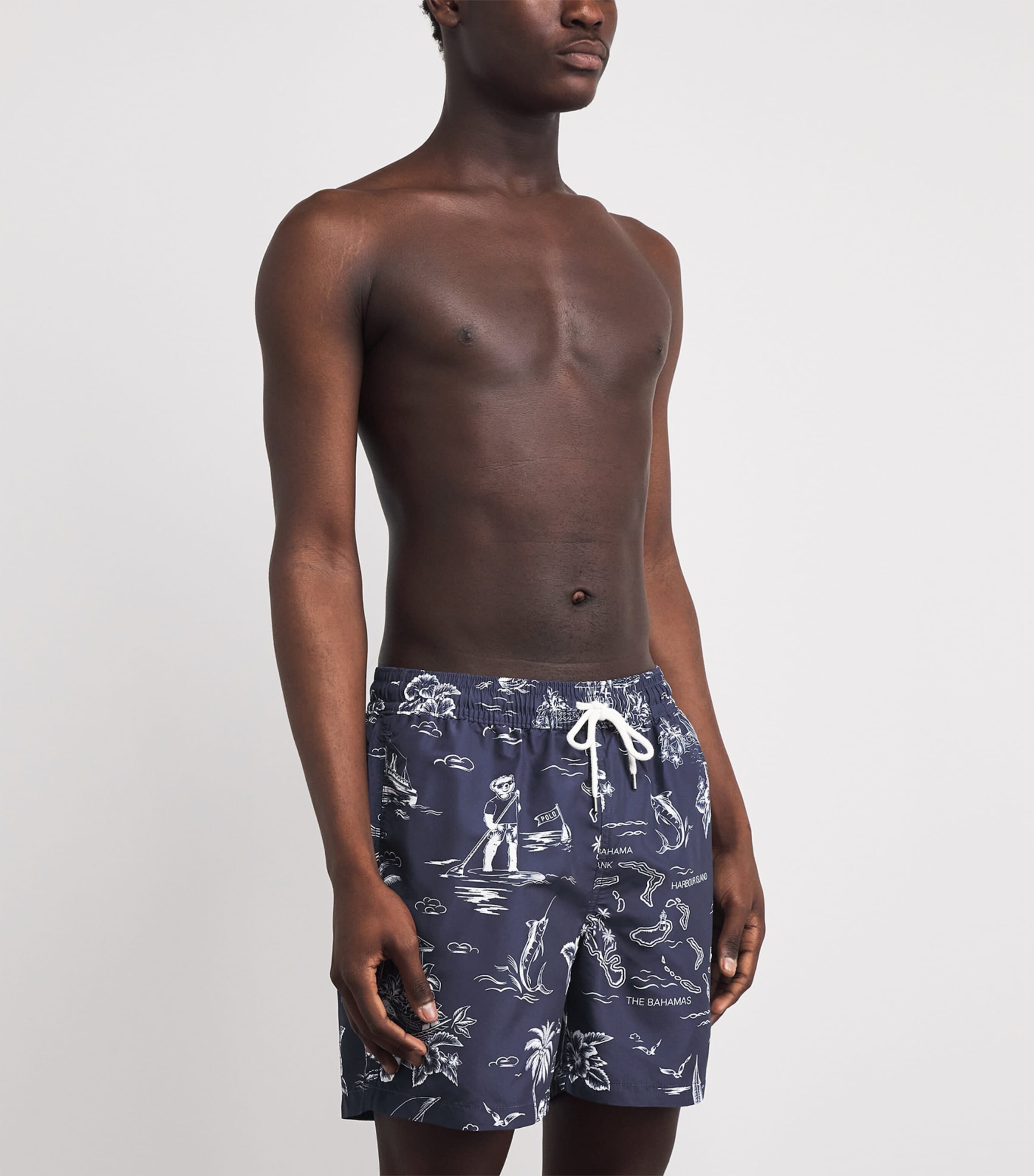 Polo Ralph Lauren Mens Printed Traveller Swim Shorts Harbor Island Bear Image 3