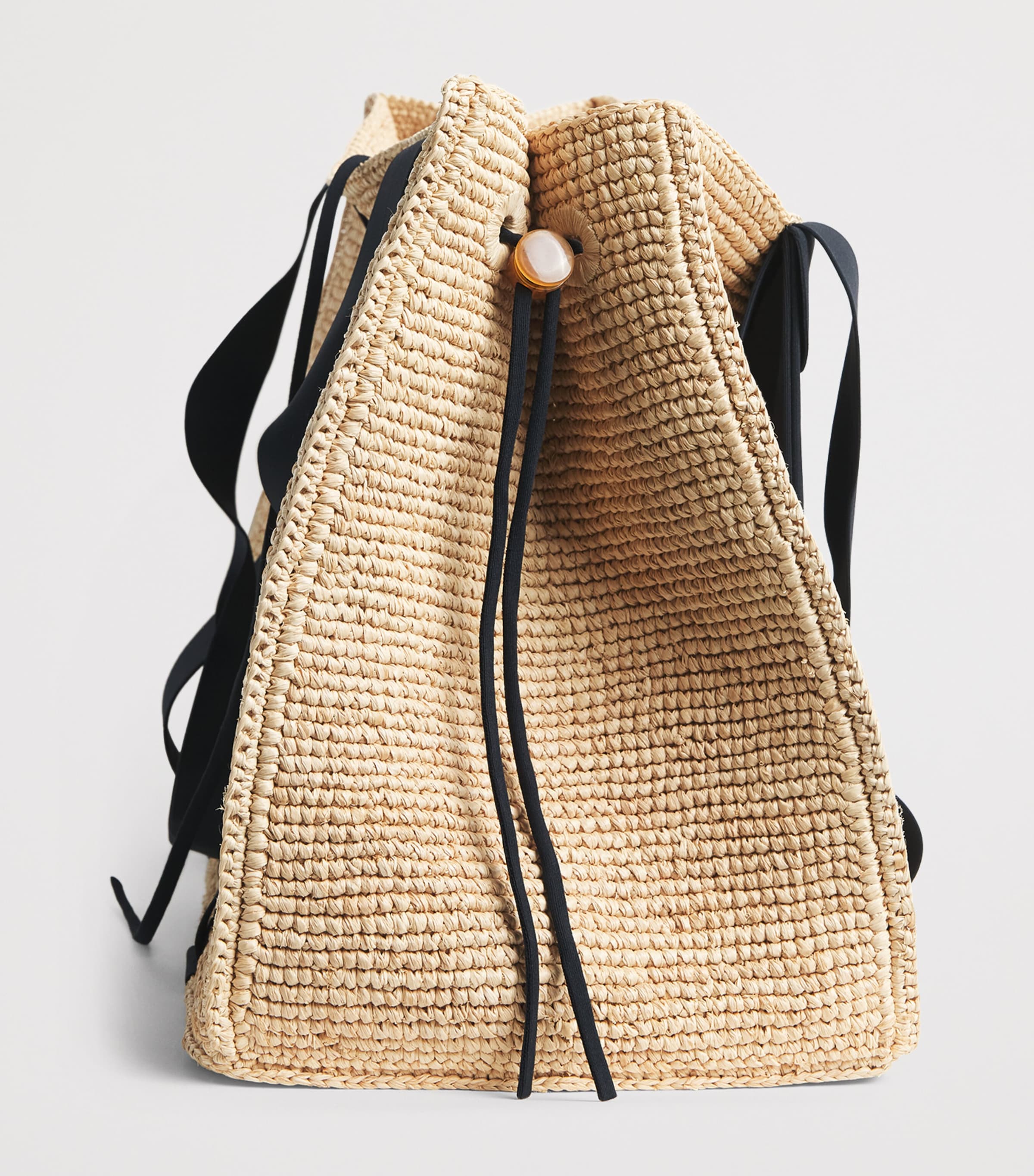 Eres Raffia Voyageur Tote Bag Naturel > Noir Image 6