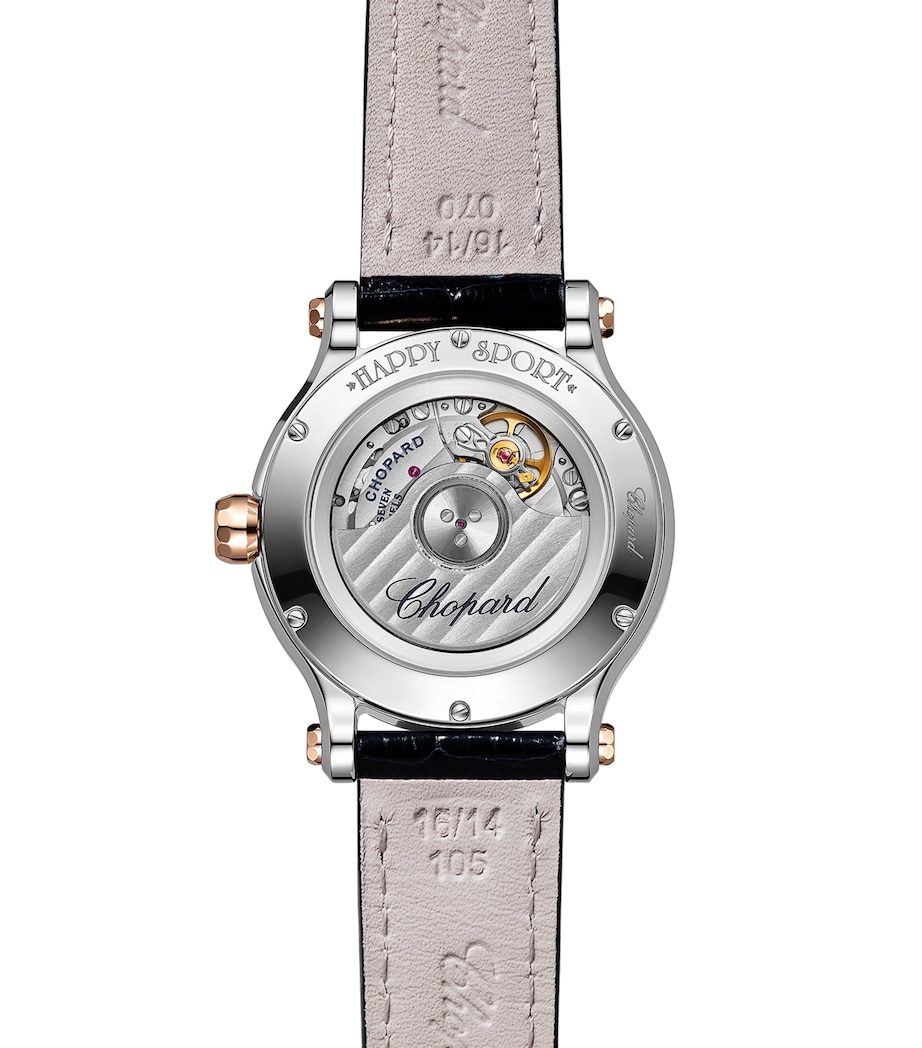 Rose Gold, Stainless Steel and Diamond Happy Sport Automatic Watch 33mm ROSE GOLD/STAINLESS Image 4