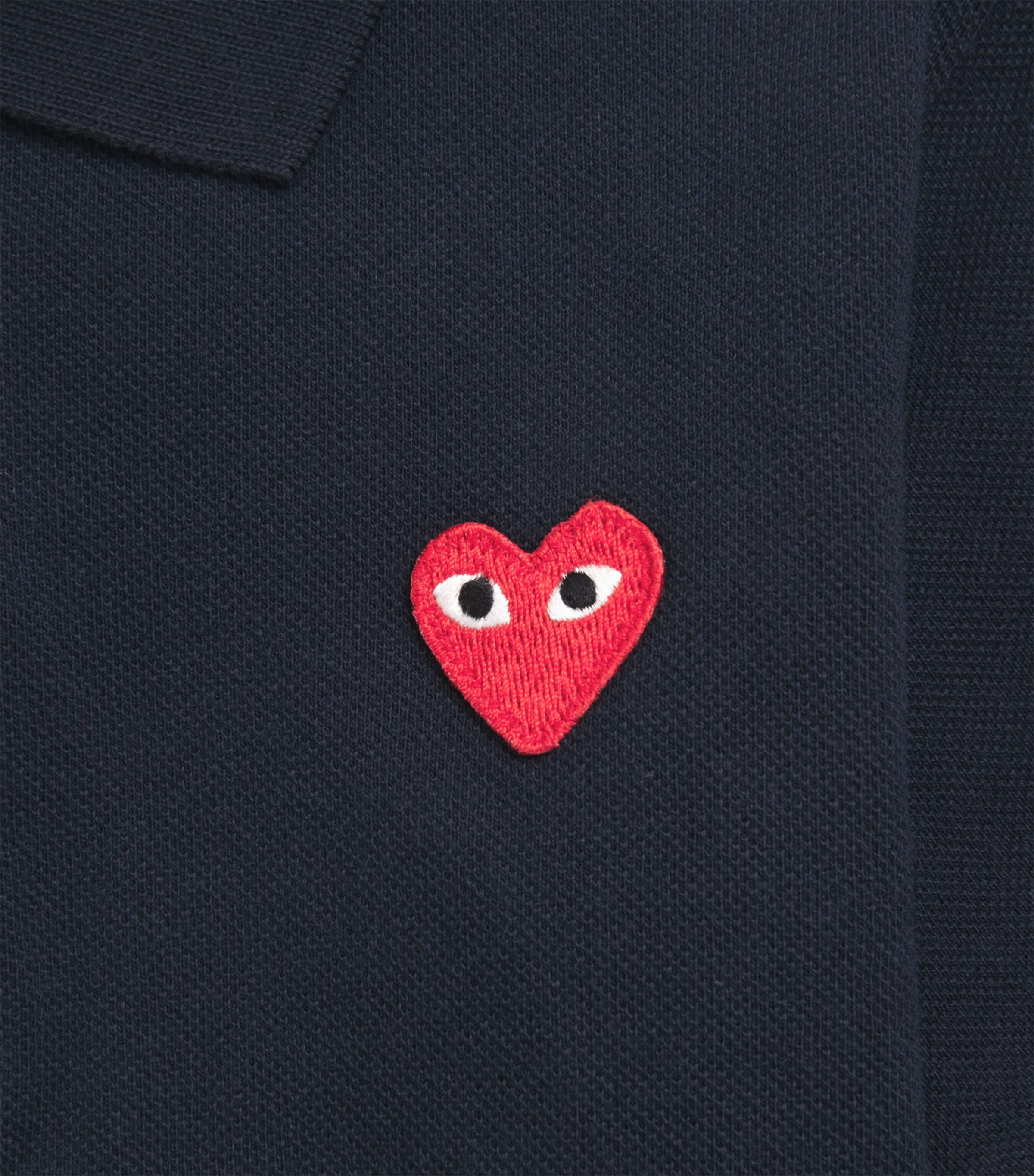 Comme Des Garçons Cotton Heart Logo Polo Shirt (2-6 Years) Image 3