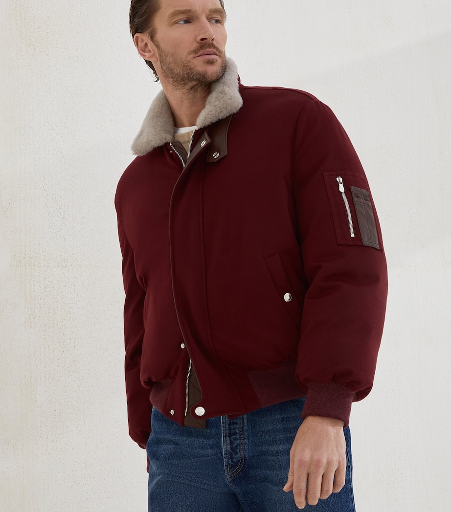 Wool Down-Filled Bomber Jacket CXG31 Image 2