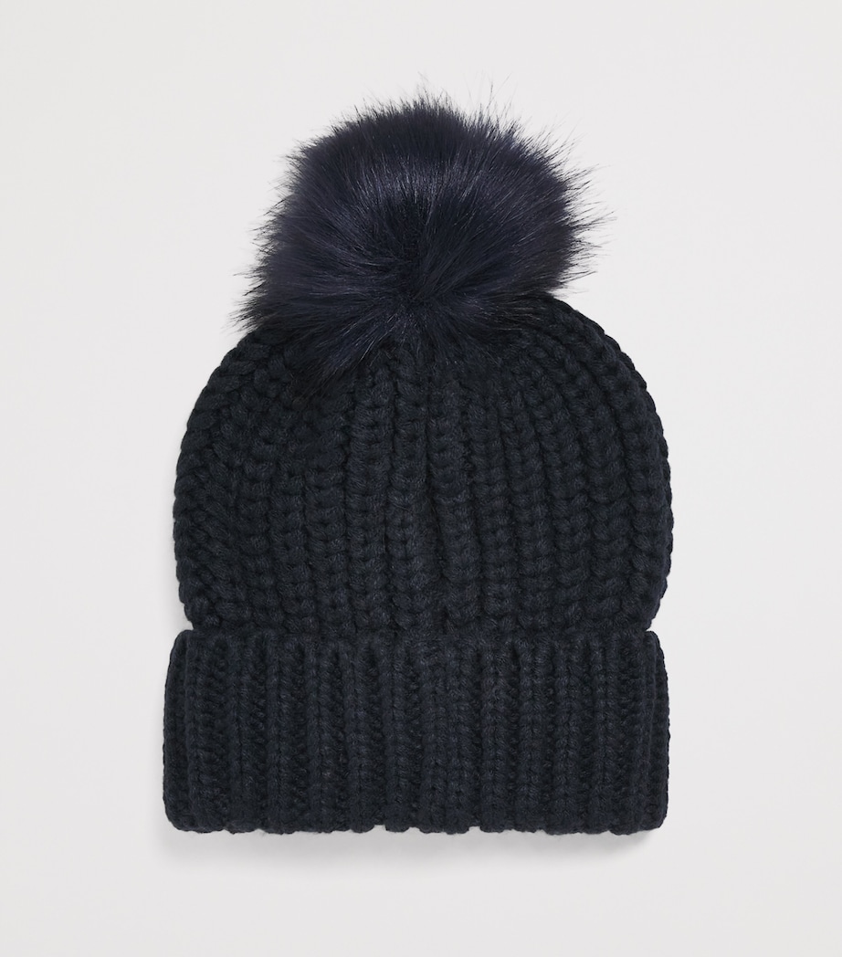 Pom-Pom Saltburn Beanie NAVY Image 2