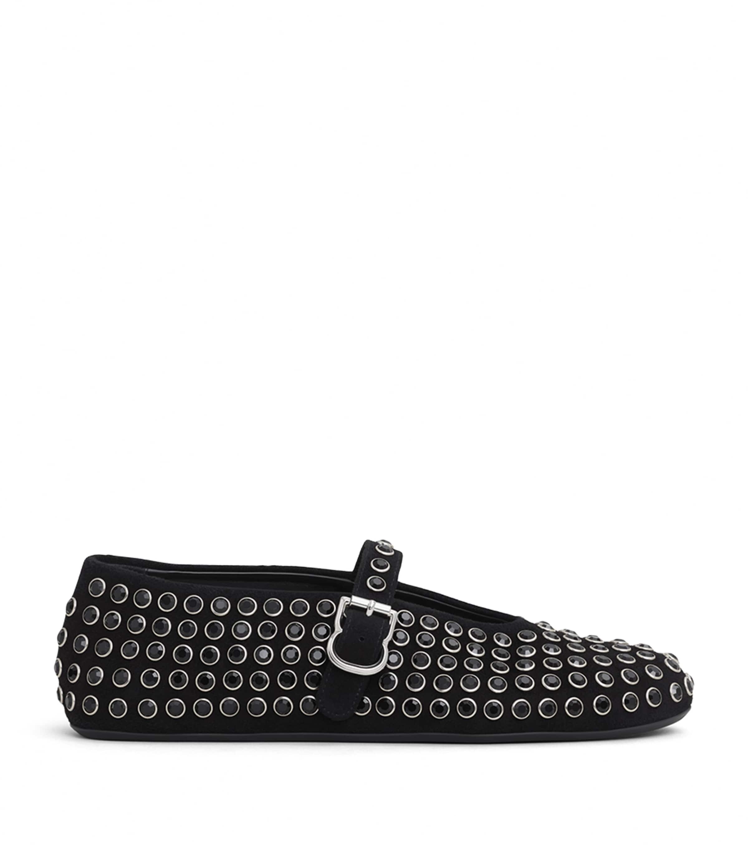 Alaïa Alaia Laser-cut Vienne Ballet Flats In Black Leather In Black