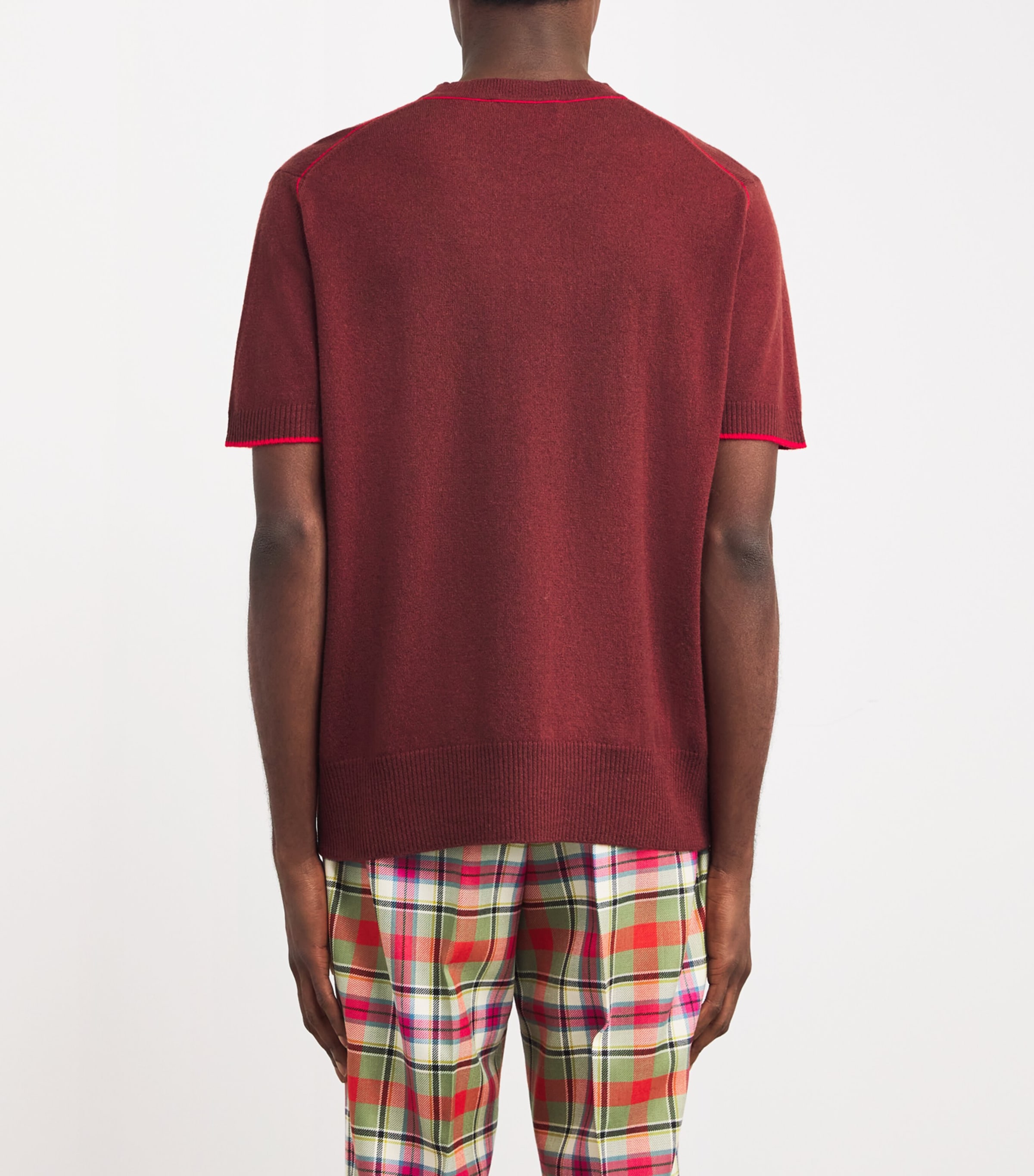 Merino Wool-Cashmere Orb T-Shirt H408-BERRY Image 4