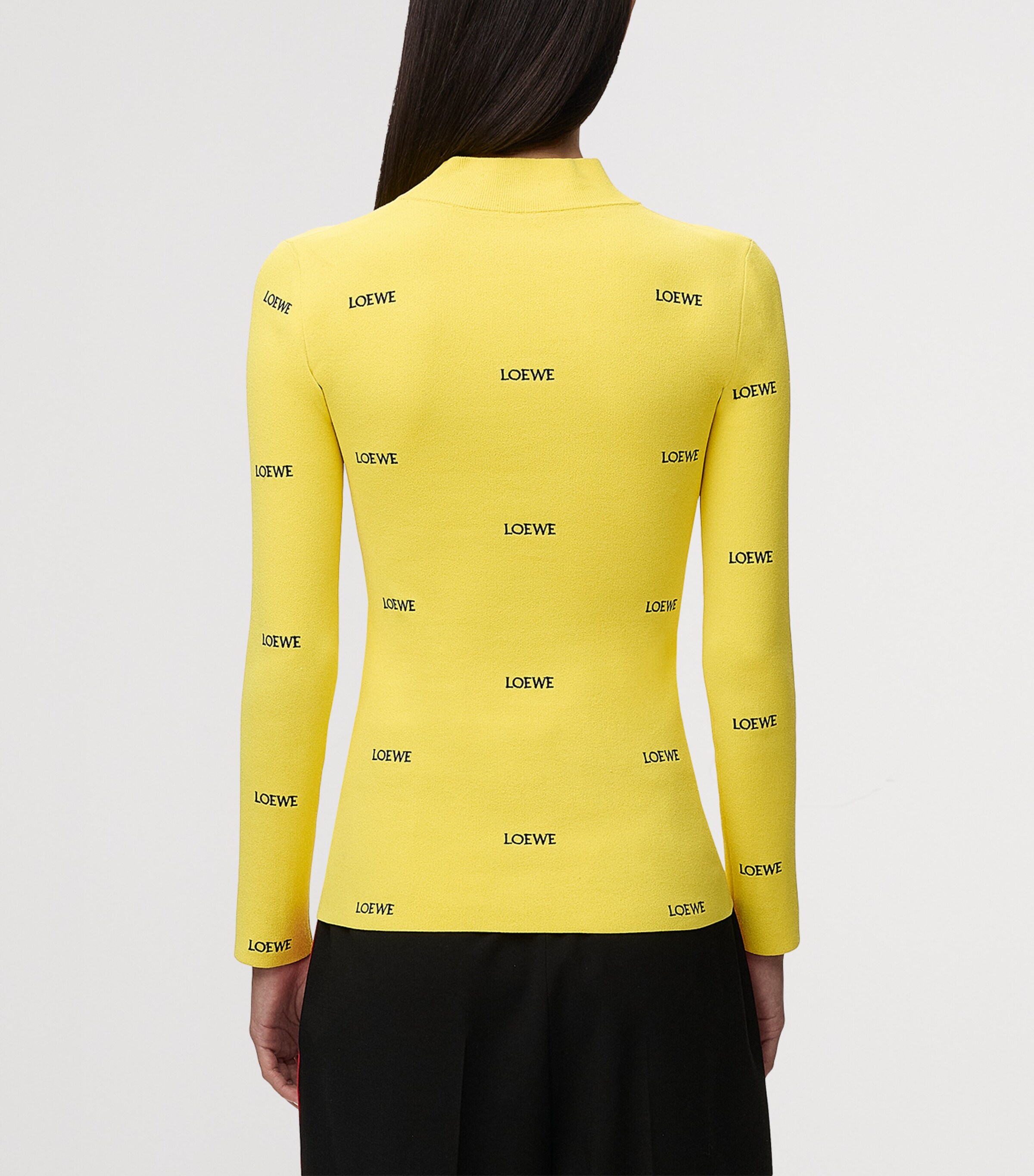 LOEWE Womens All-Over Logo Top Yellow Image 4