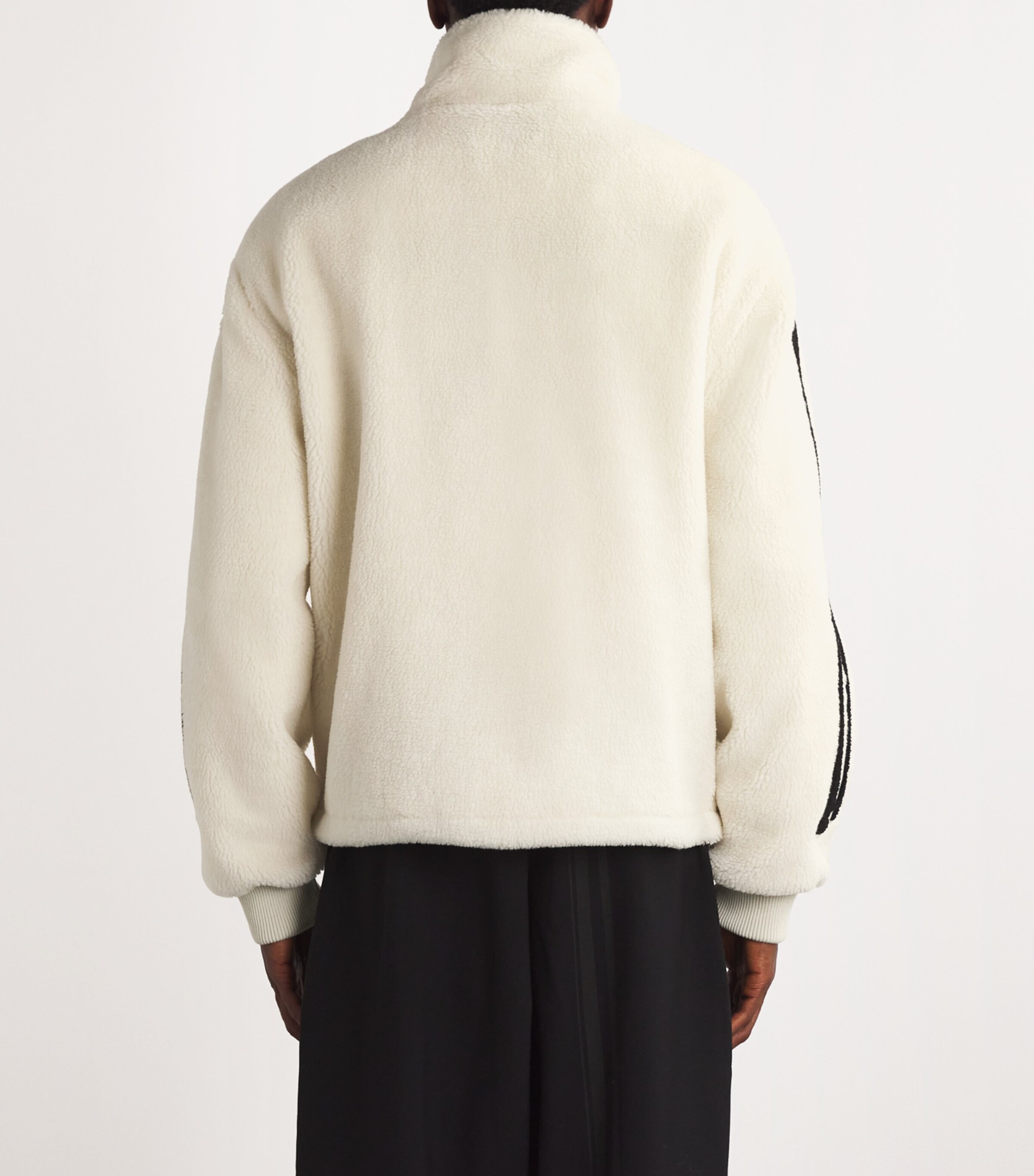 AMIRI Mens Fleece Bones Jacket Alabaster Image 4