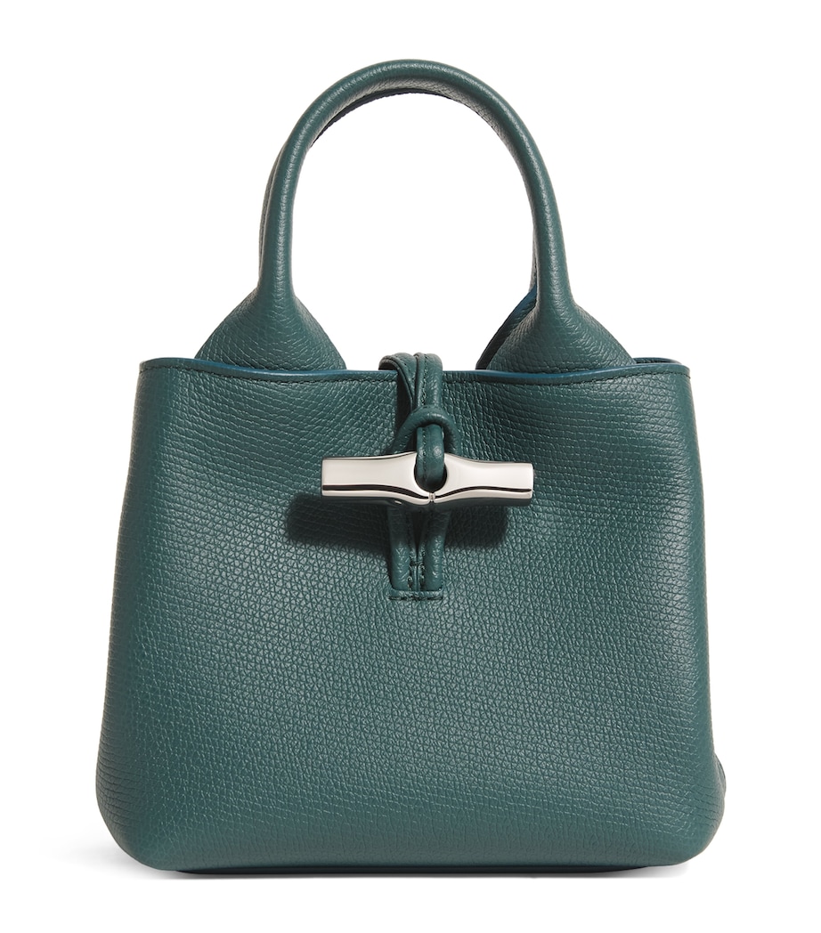 Longchamp Extra Small Leather Le Roseau Top-Handle Bag Cedar Image 1