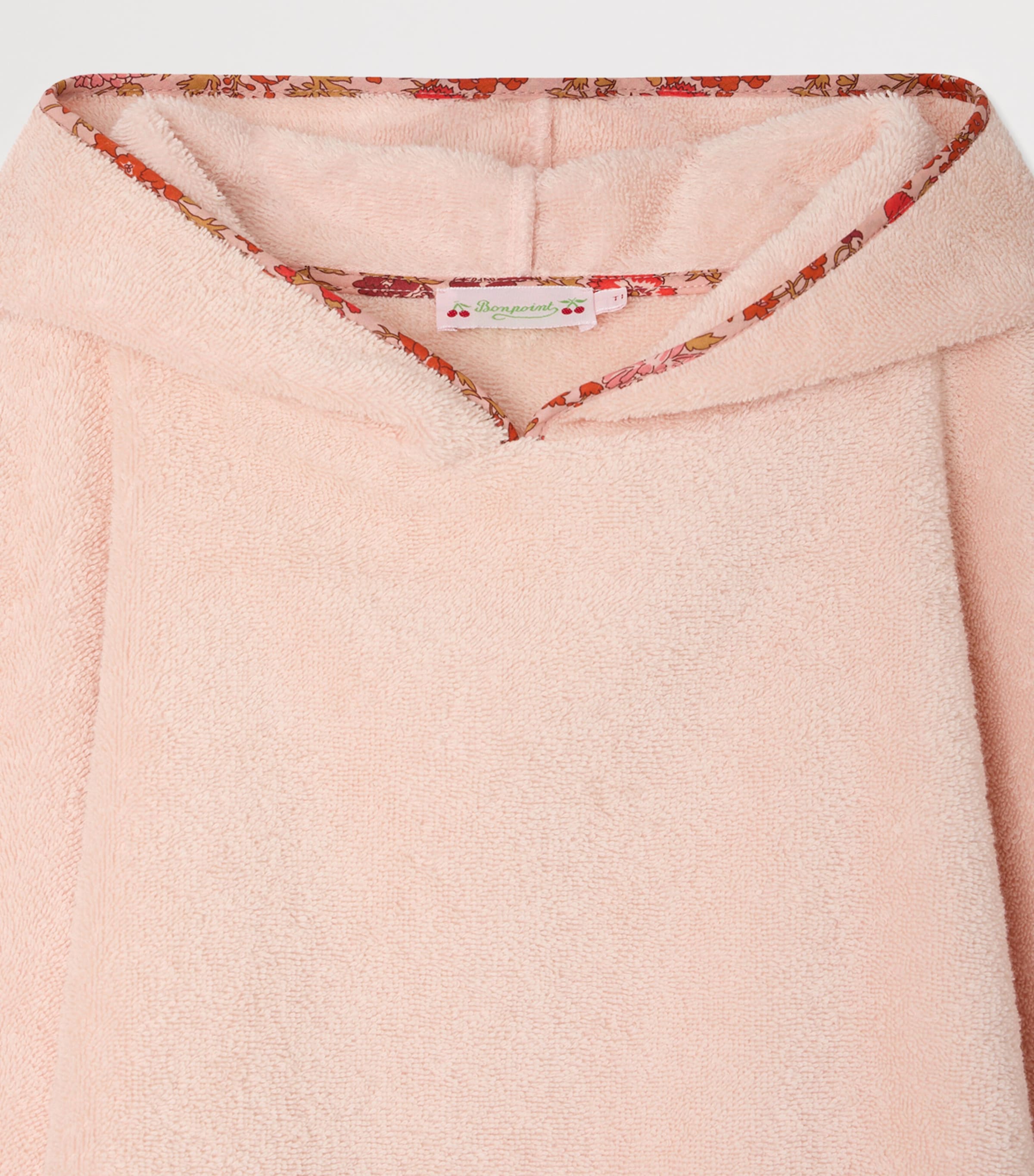 Bonpoint Cotton Towel Poncho (4-8 Years) Rose Petale Image 3
