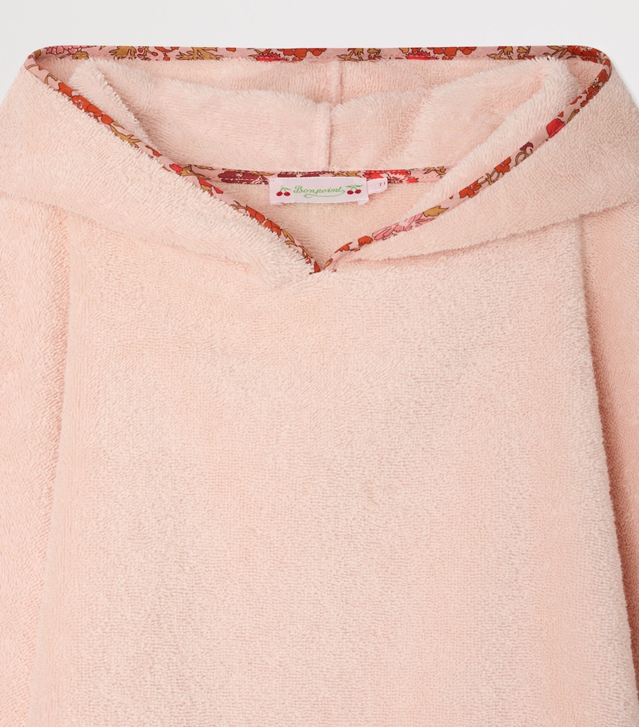 Bonpoint Cotton Towel Poncho (4-8 Years) Rose Petale Image 3