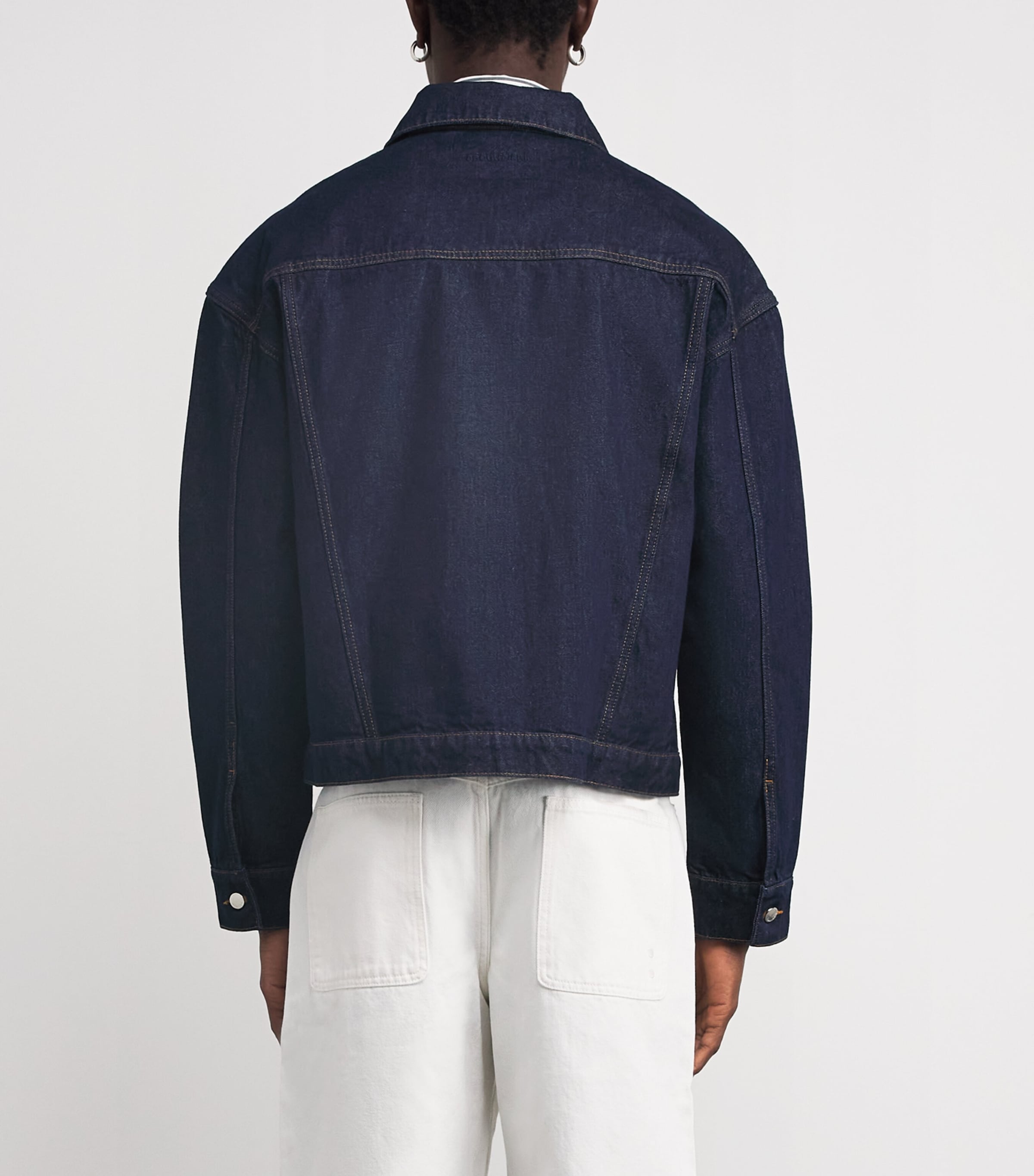 Cropped Denim Jacket RAW INDIGO Image 4
