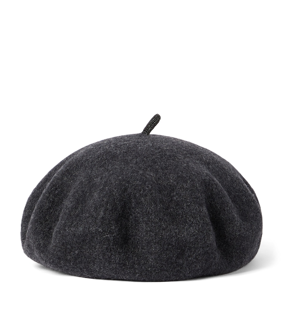 Brunello Cucinelli Wool Monili Beret Image 1