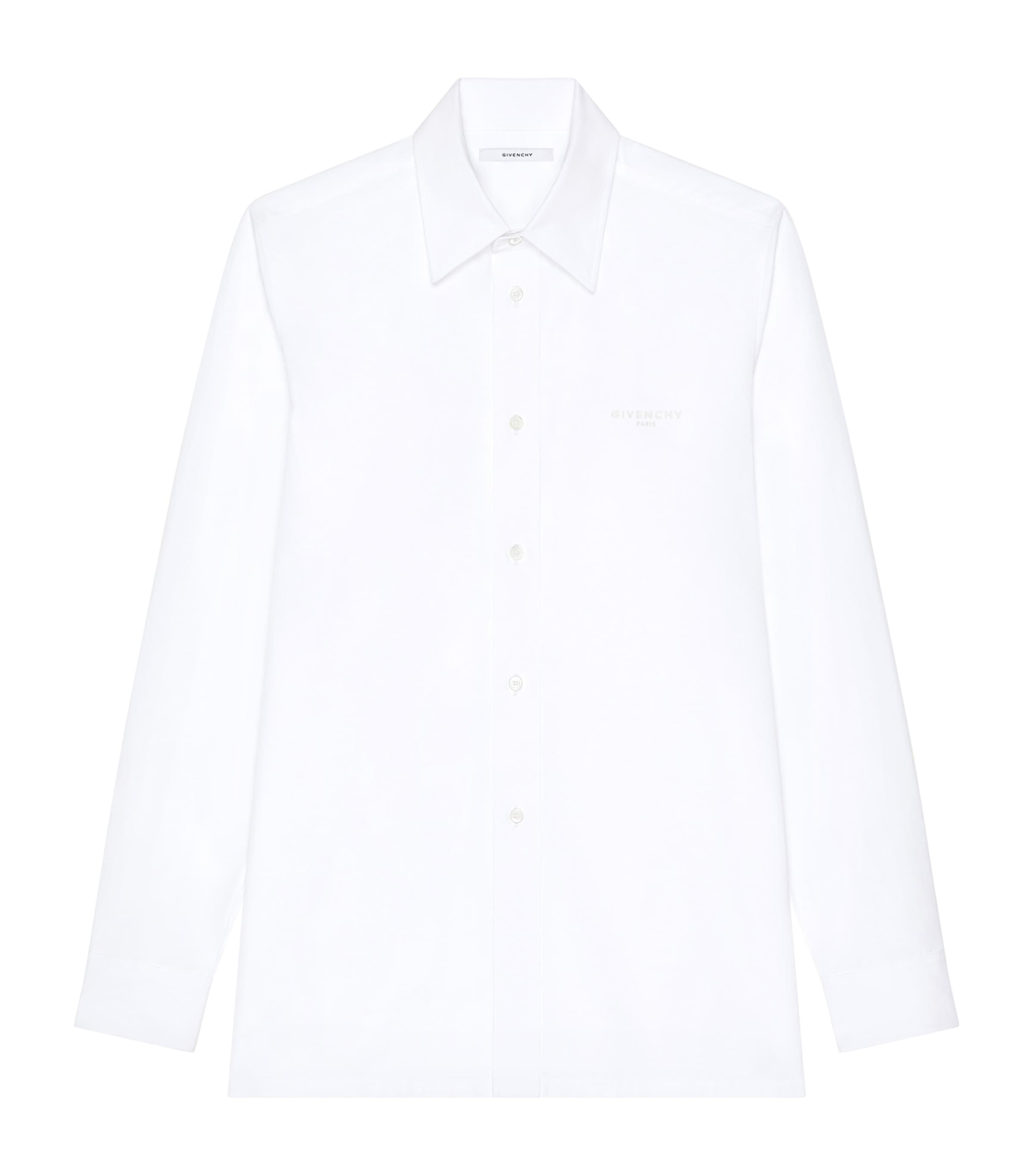 Givenchy Mens Cotton Poplin Logo Shirt Image 1