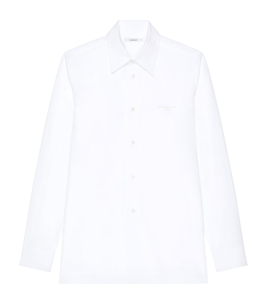 Givenchy Mens Cotton Poplin Logo Shirt Image 1