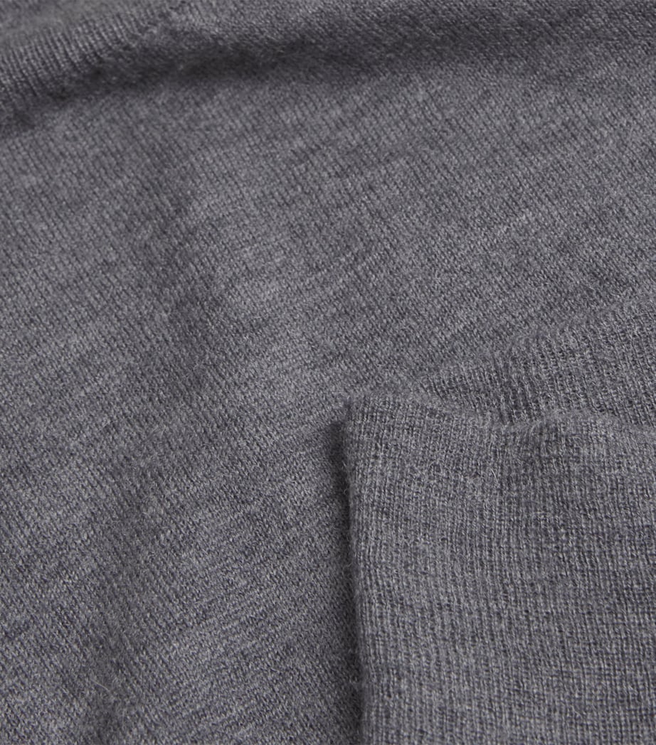 Cashmere Cashair High-Neck Sweater SMOKE Image 5