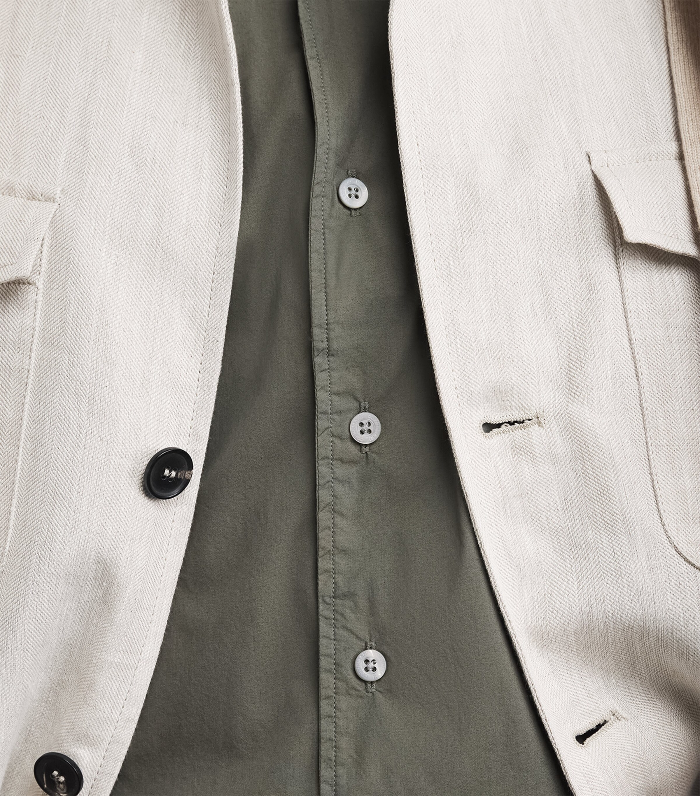 Corneliani Mens Stretch-Cotton Shirt Grey Piece Image 3