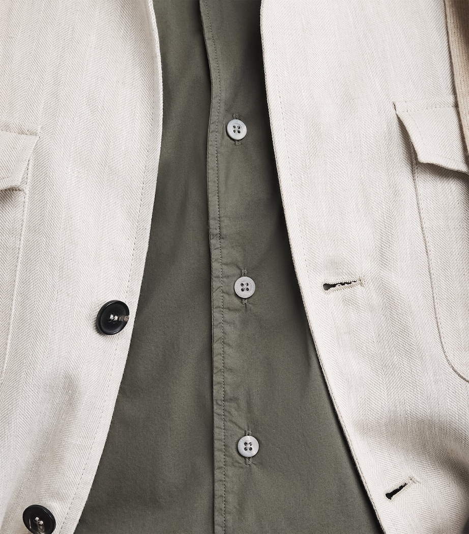 Corneliani Mens Stretch-Cotton Shirt Grey Piece Image 3