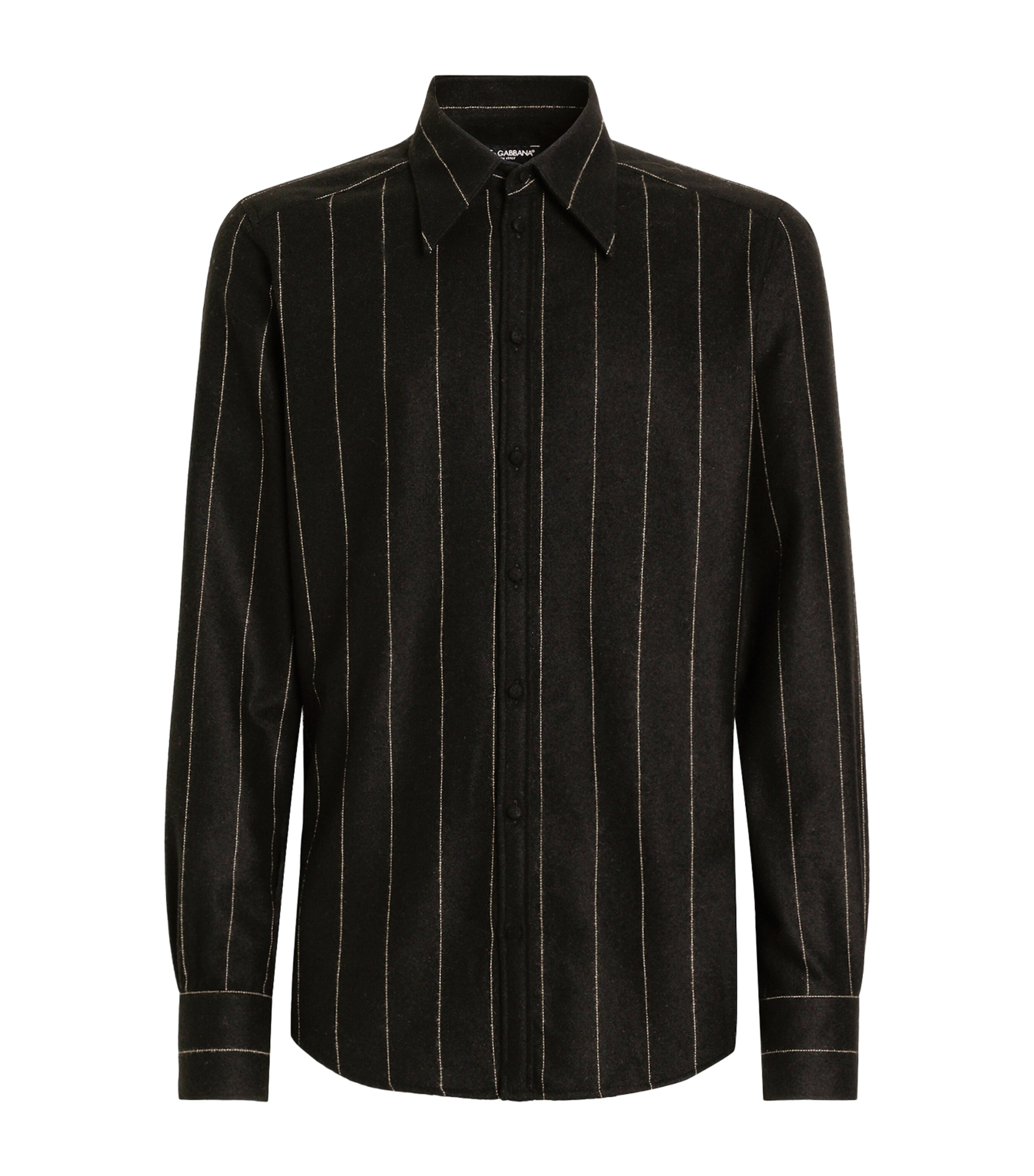 Wool-Blend Pinstripe Flannel Shirt S8051-STRIPED Image 1