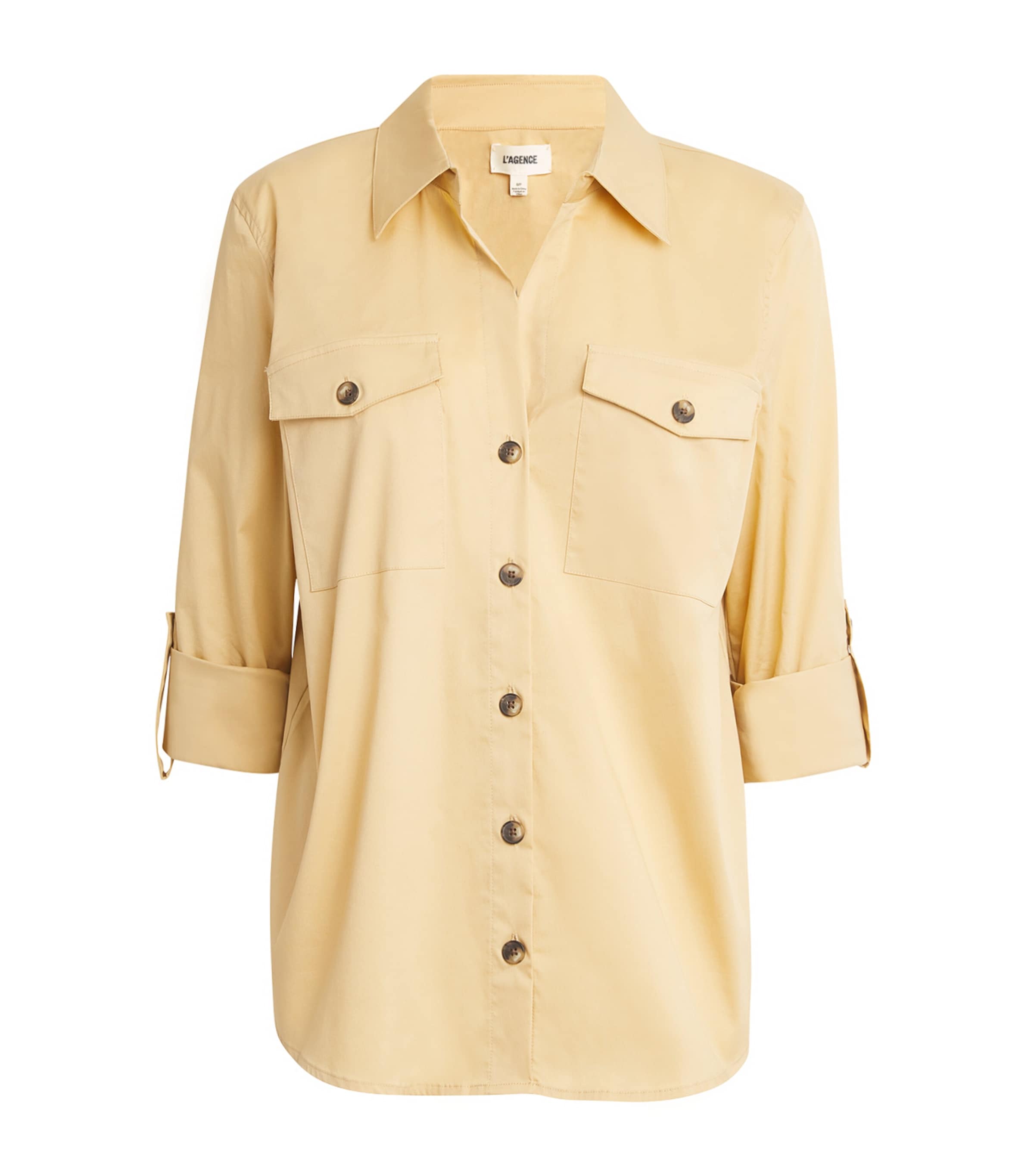 L AGENCE STRETCH-COTTON PEARSON SHIRT 