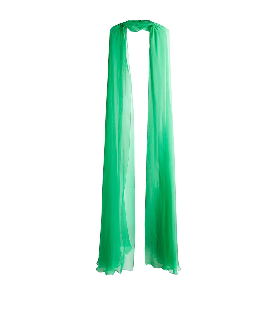 Silk Chiffon Scarf 166240 ISLAND GREEN Image 1