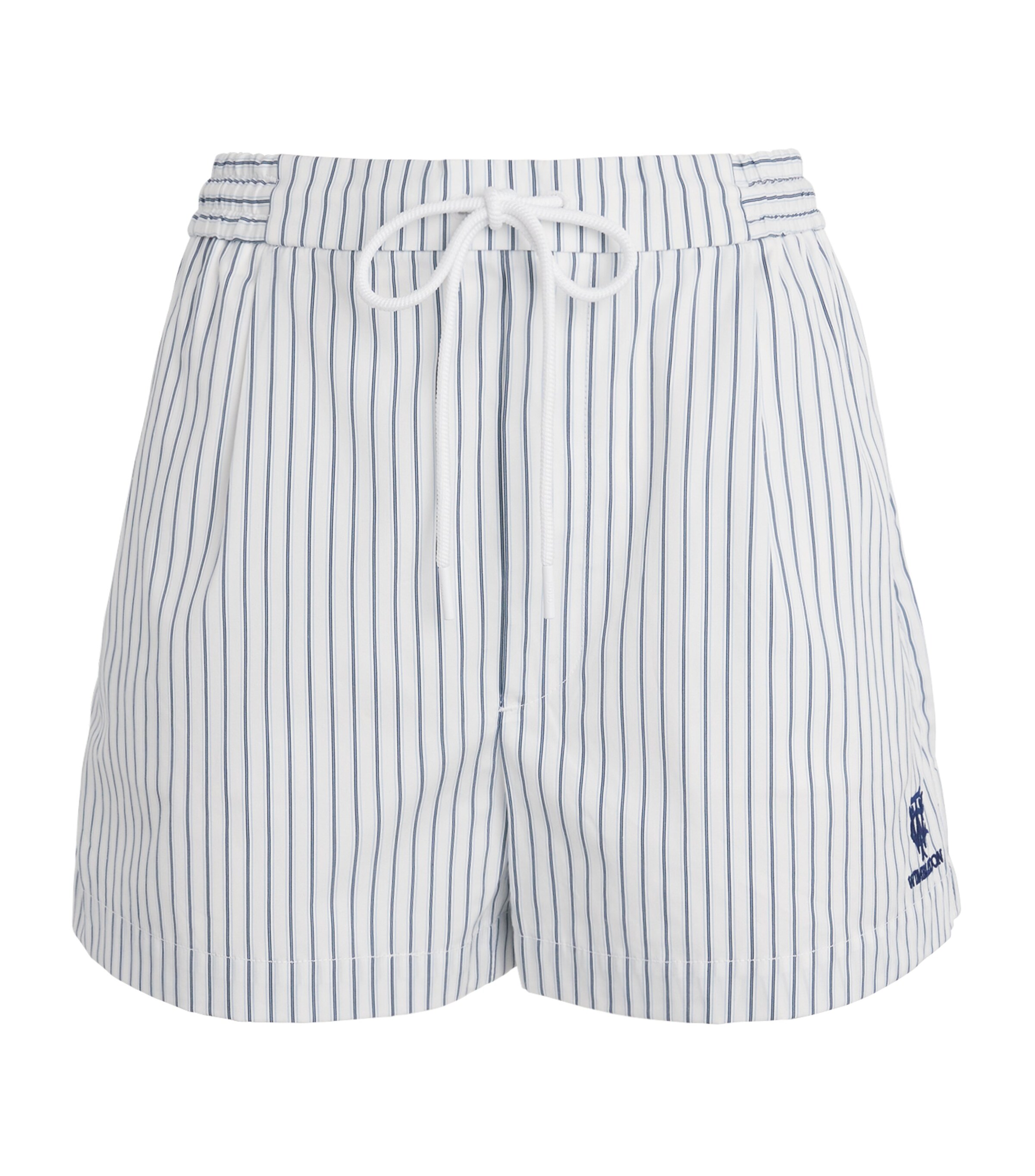 Polo Ralph Lauren Womens x Wimbledon Cotton Stripe Shorts Wht/ofc Blu/ref Nvy Image 1