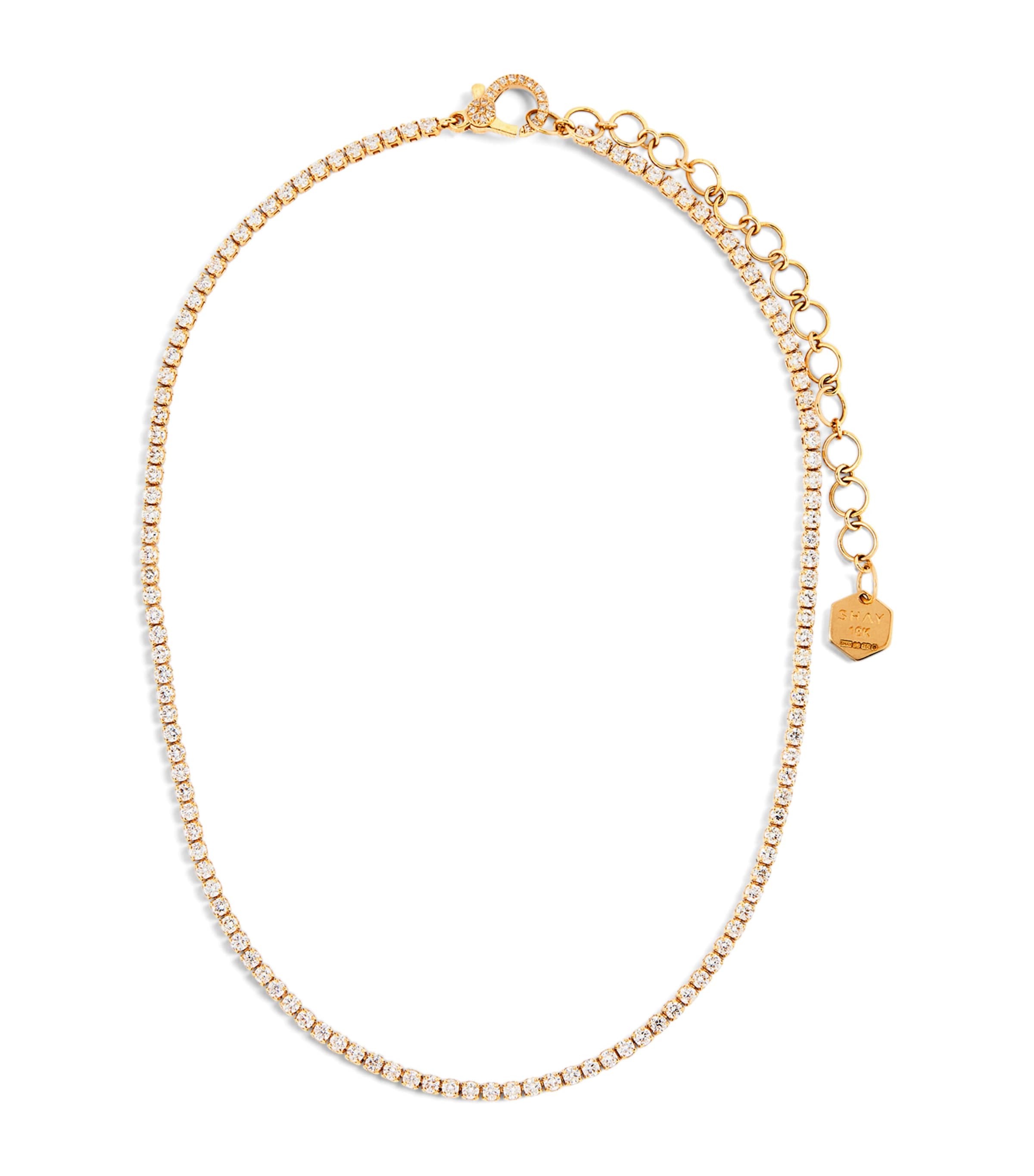 Shay Yellow Gold And Diamond Single Thread Necklace