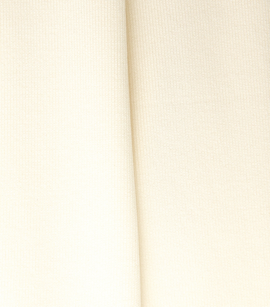 Stretch-Knit Wide-Leg Trousers IVORY Image 5