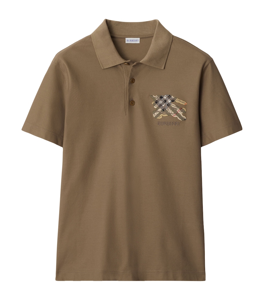 Cotton Check-EKD Polo Shirt CLAY BROWN Image 1