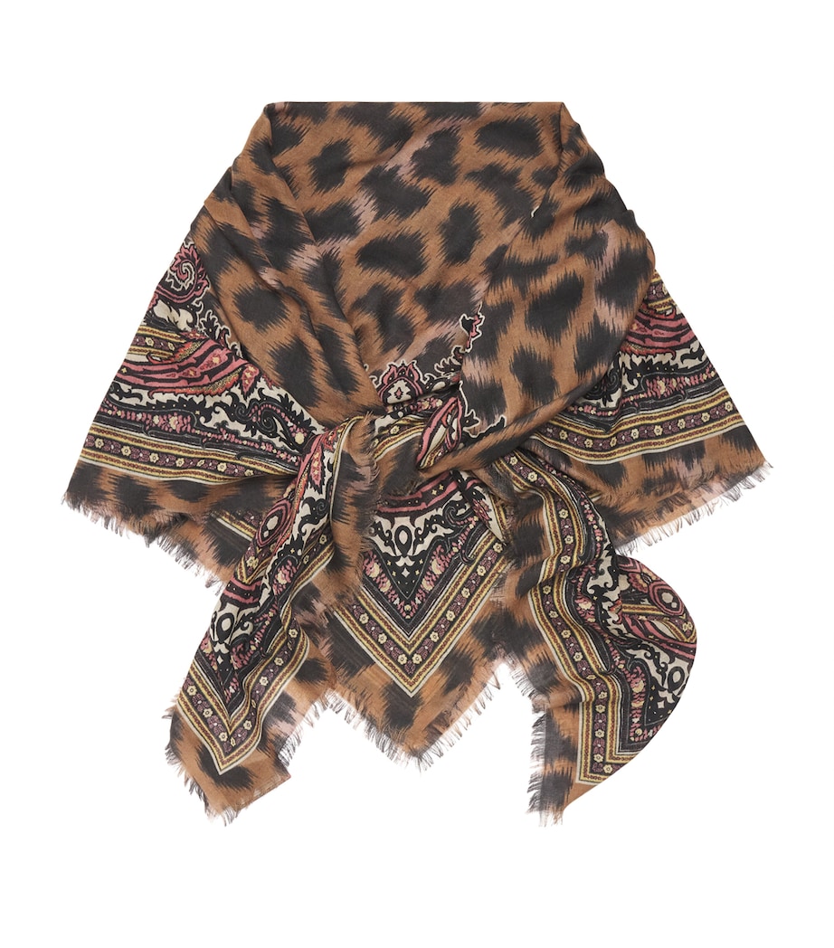 Wool-Cashmere Printed Scarf X0814 Image 1