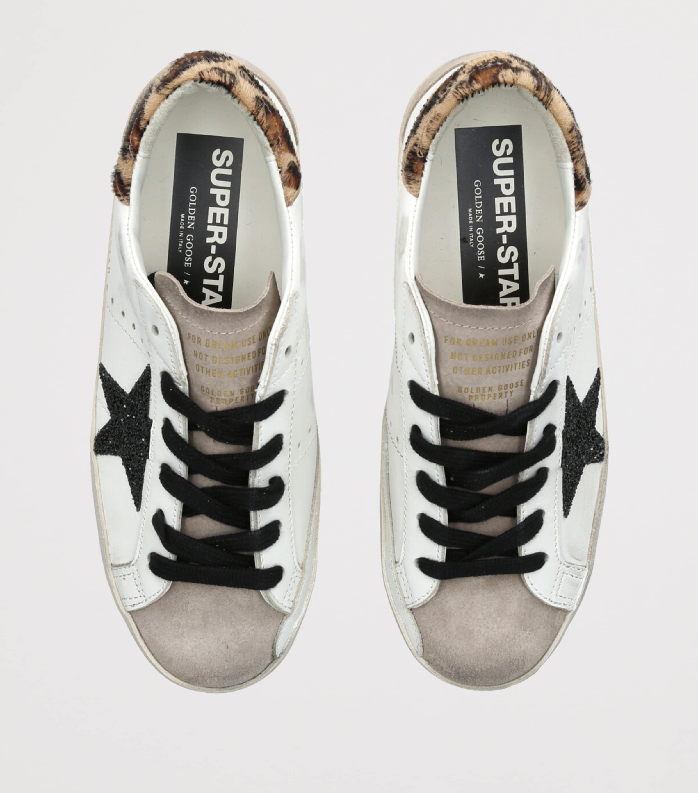 Golden Goose Leather Glittered Super-Star Sneakers White/comb Image 4