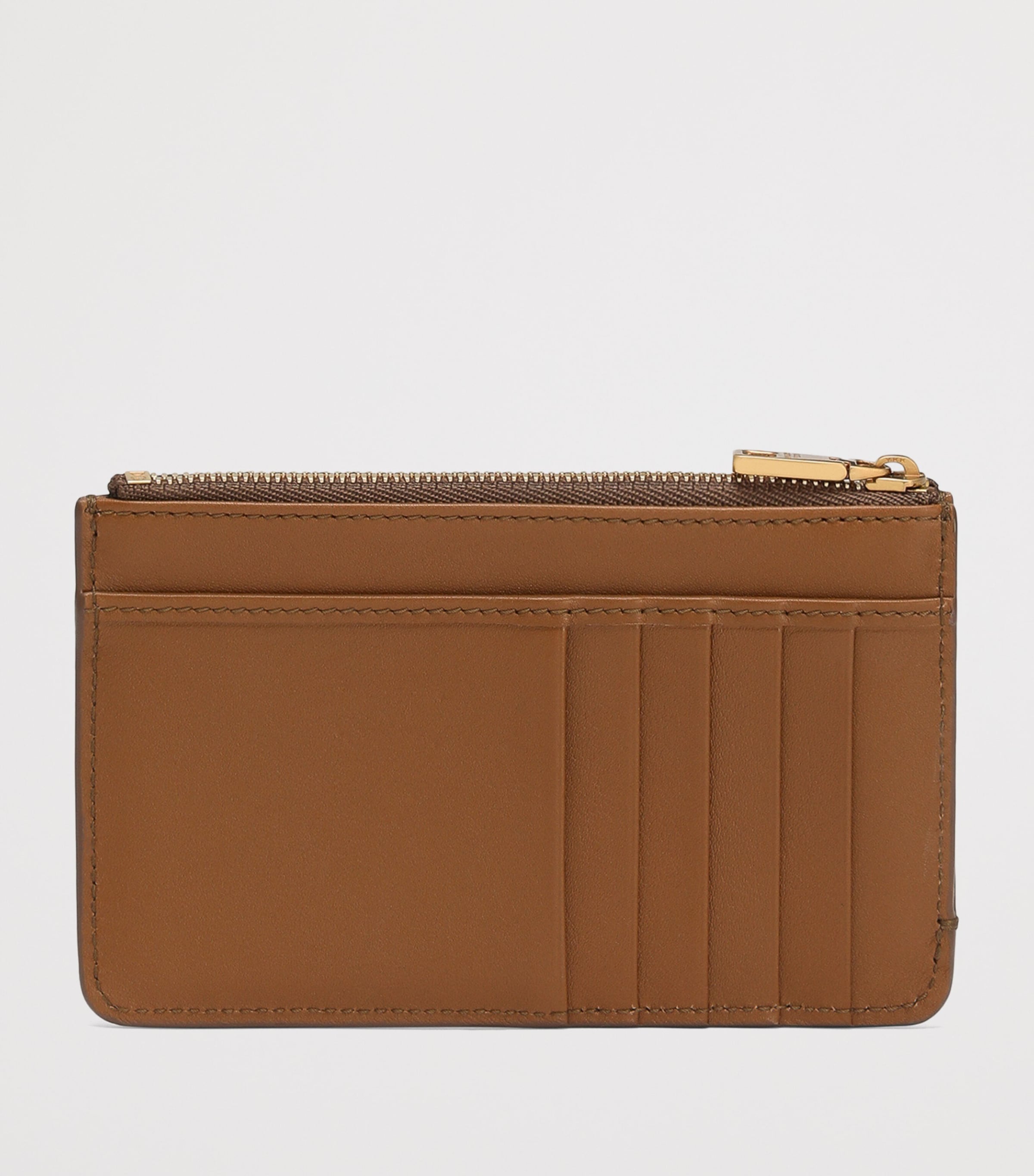 Calfskin Logo Card Holder 8Z093-CARAMELLO Image 2