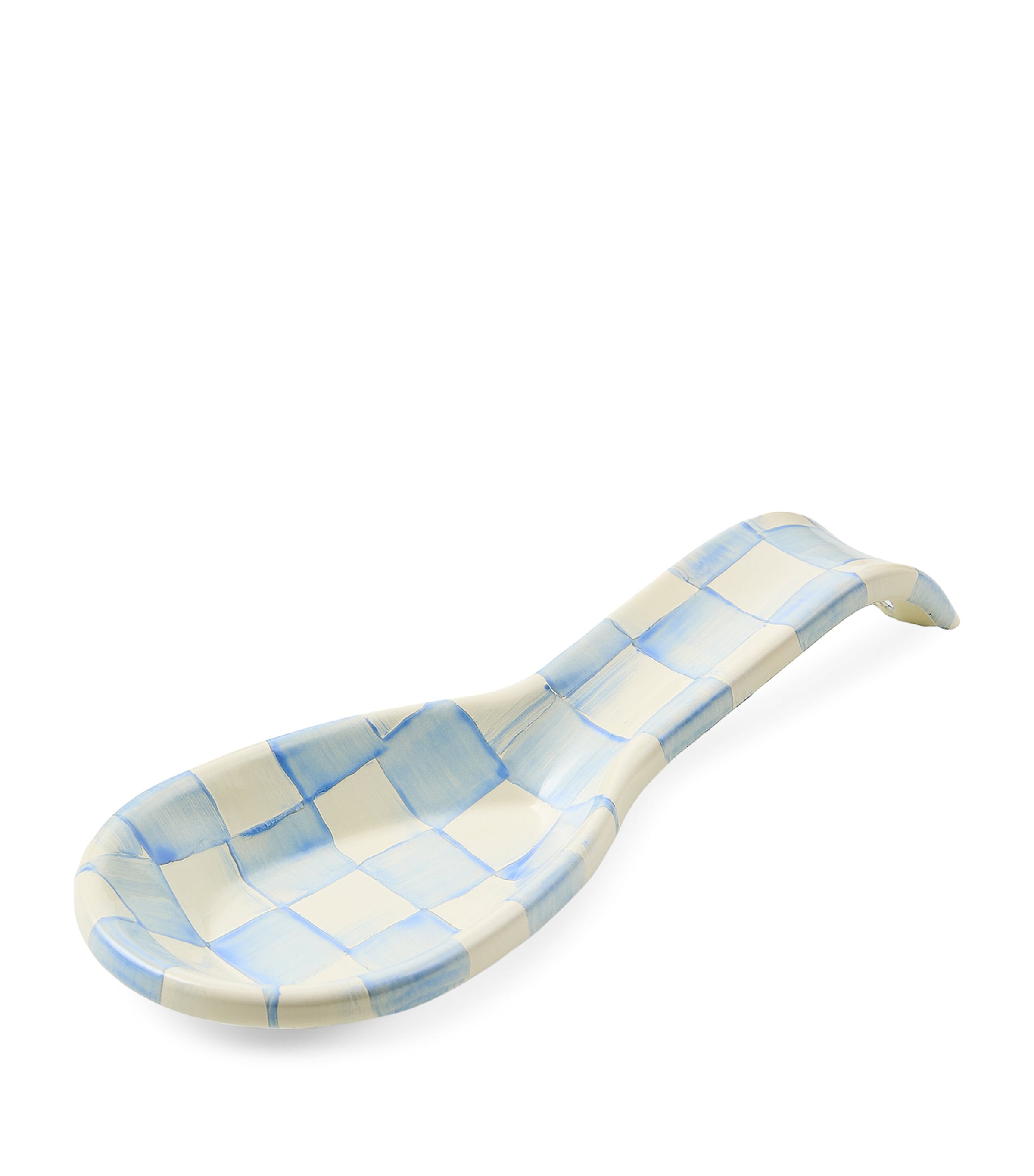 MacKenzie-Childs Sky Check Spoon Rest Blue Image 1