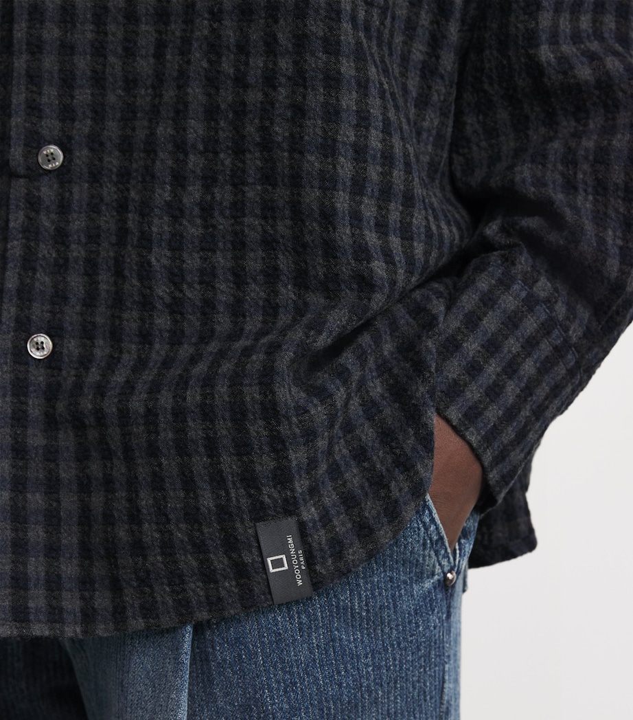 Cotton-Wool Gingham Shirt GREY Image 6