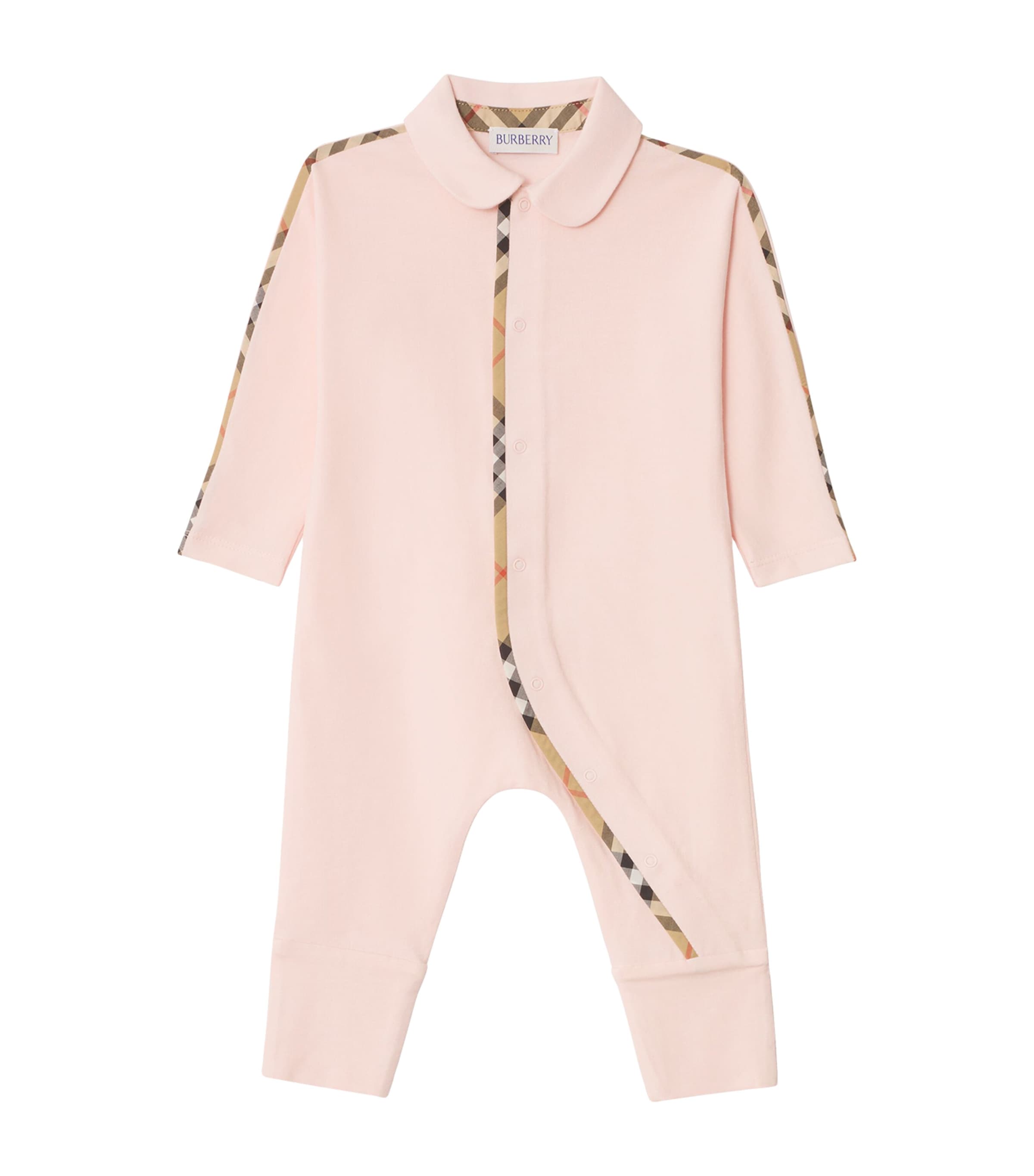 Cotton-Blend All-In-One, Bib and Hat Set (1-18 Months) ICE PINK Image 1