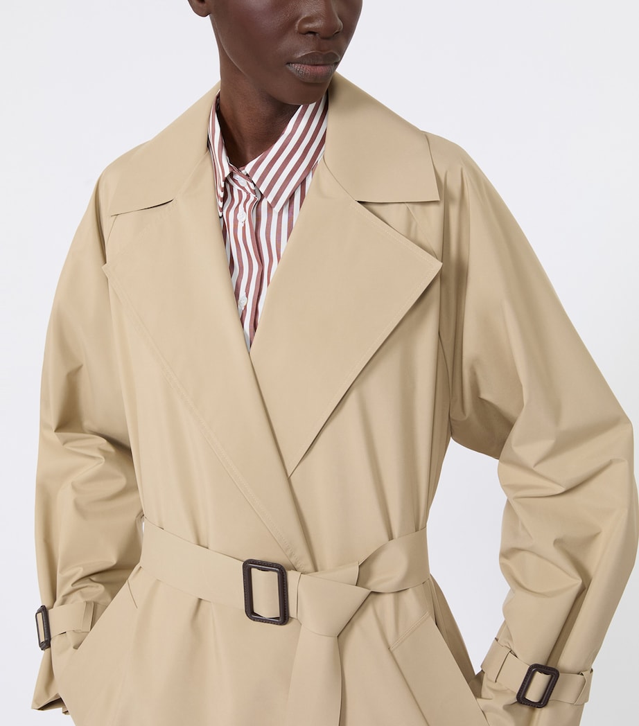 Weekend Max Mara Womens Wrap Trench Coat Beige Image 5