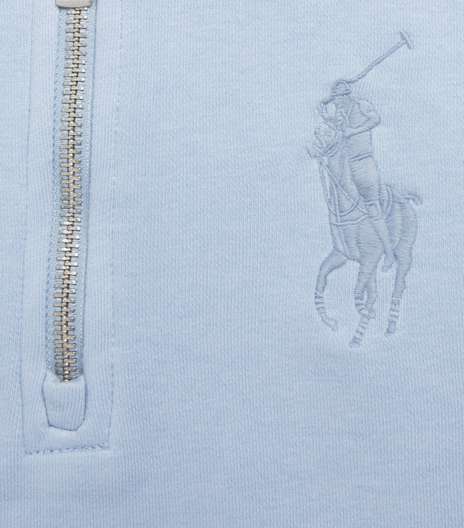 Ralph Lauren Kids Big Pony Half-Zip Sweatshirt (2-7 Years) Estate Blu Image 4