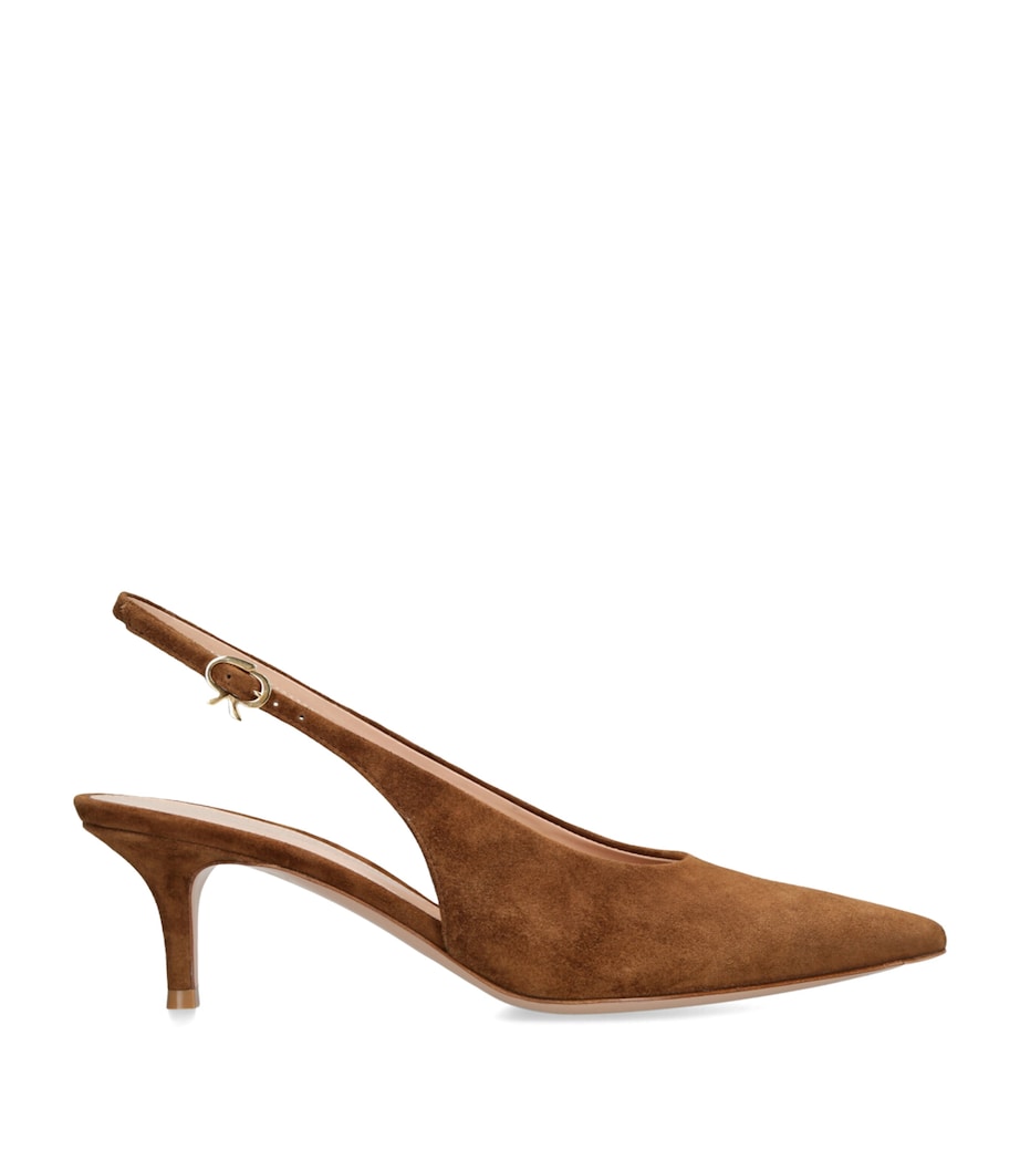 Suede Robbie Slingback Pumps 55 TAN Image 1