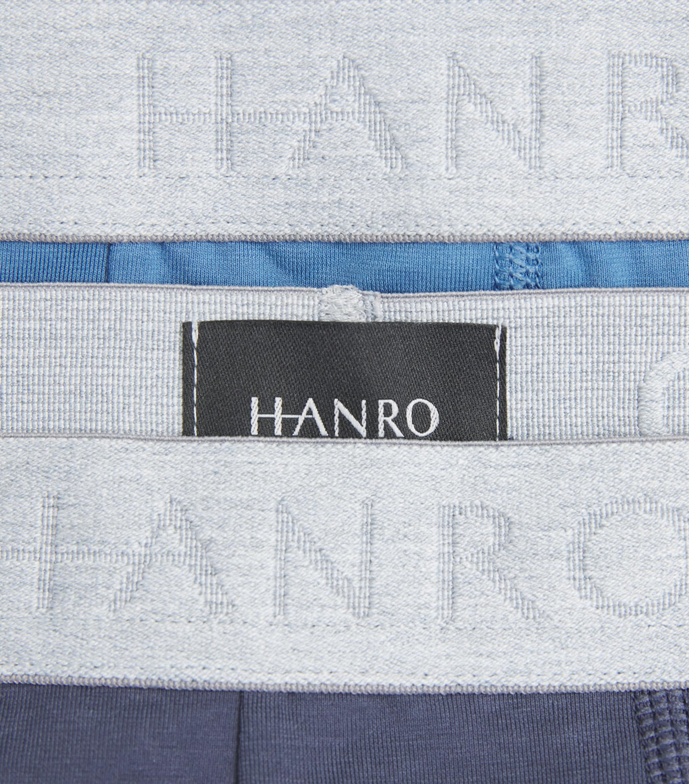 Hanro Mens Cotton-Blend Essential Trunks (Pack of 2) Stormy Gra Image 5