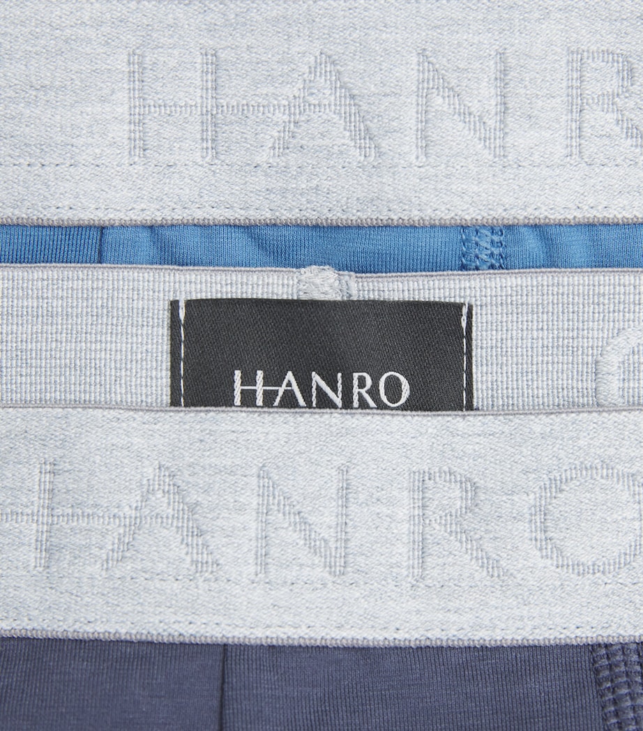 Hanro Mens Cotton-Blend Essential Trunks (Pack of 2) Stormy Gra Image 5