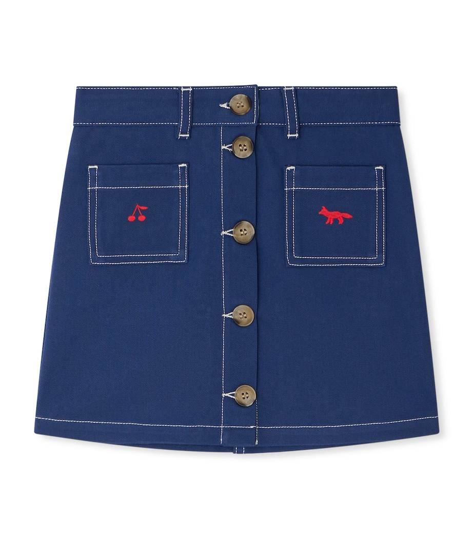 Bonpoint x Maison Kitsuné Laurine Denim Skirt (4-14 Years) Bleu De Prusse Image 1
