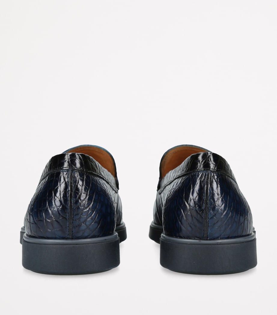 Crocodile Pariaso Low-Top Loafers NAVY Image 2