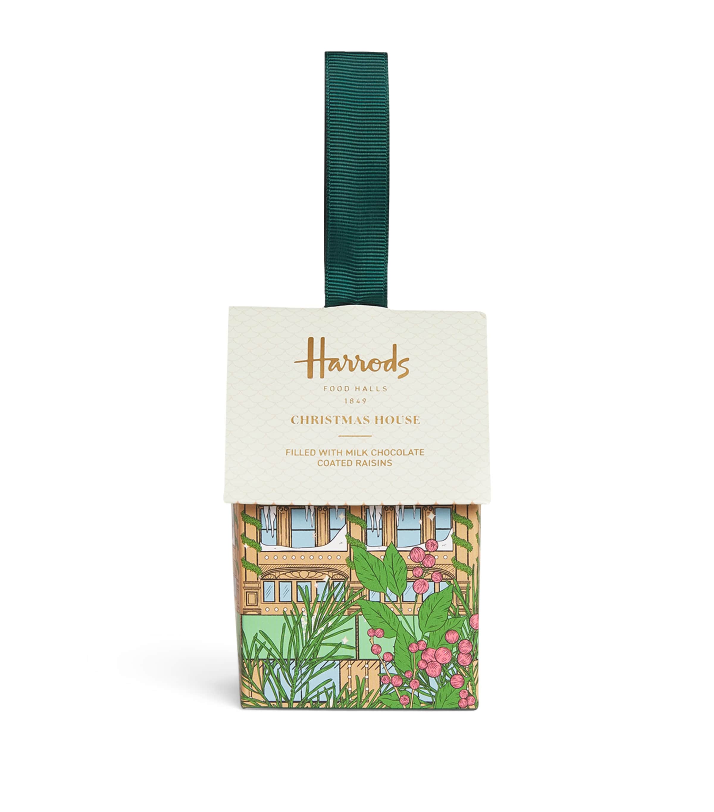 Christmas House Filled with Milk Chocolate-Coated Raisins (90g) NO COLOUR Image 1